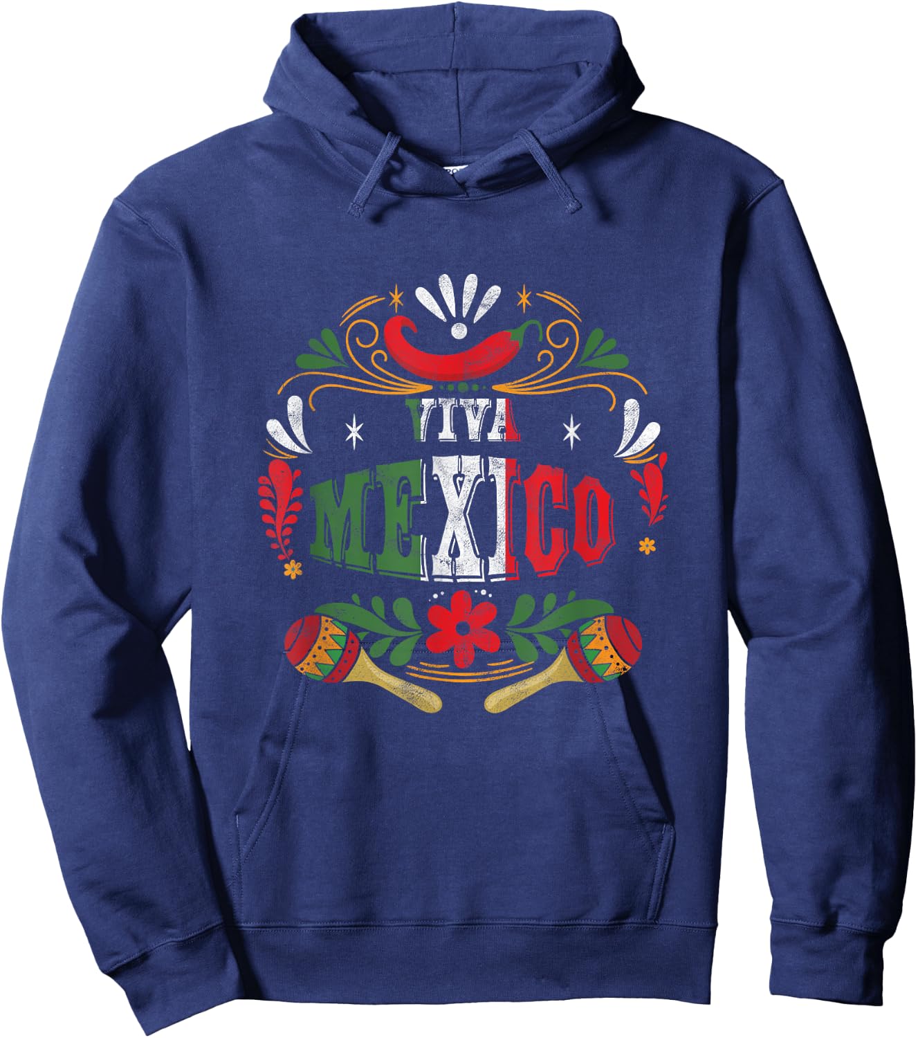 Viva Mexico Mexican Cinco De Mayo Party Hoodie - Hoodie | Navy