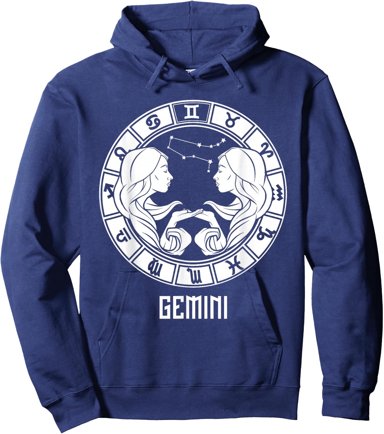 Gemini Zodiac Sign May June Birthday Horoscope Hoodie - Hoodie | Navy