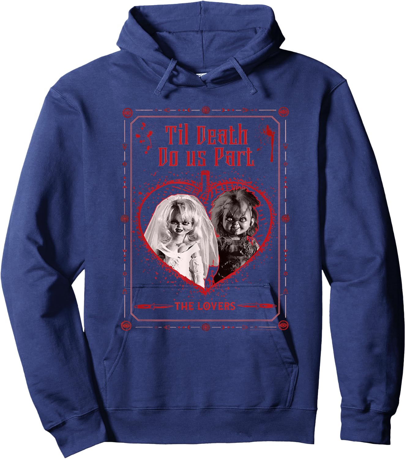 Chucky Valentine's Day Til Death Do Us Part Hoodie - Hoodie | Navy