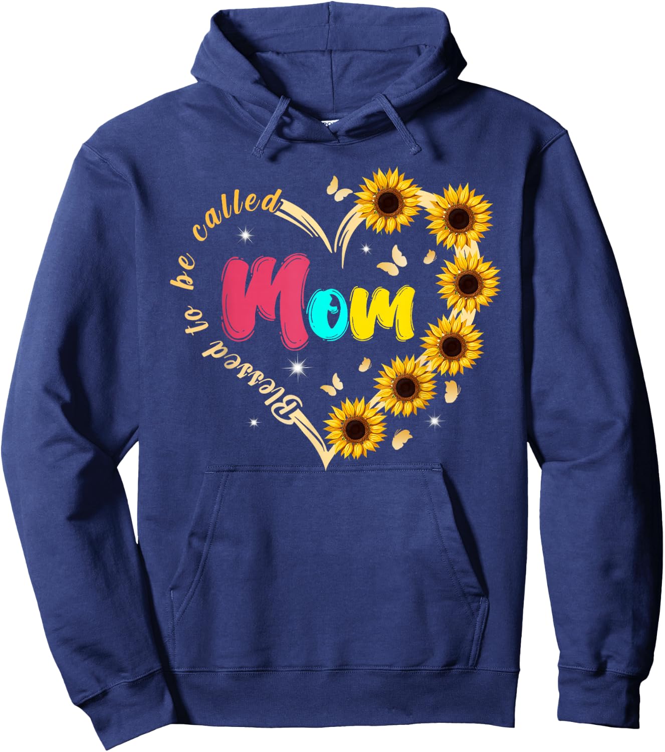 Blessed To Be Called Mom Sunflower Mothers Day Hoodie - Hoodie | Navy