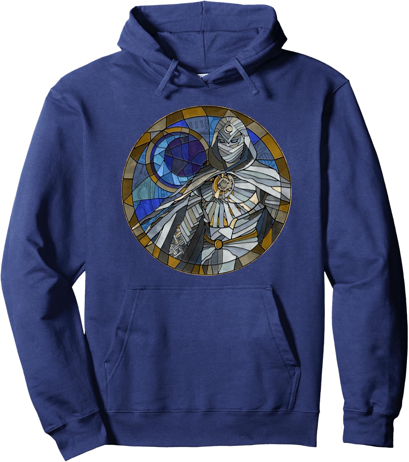Marvel Moon Knight Stained Glass Poster Hoodie - Hoodie | Navy