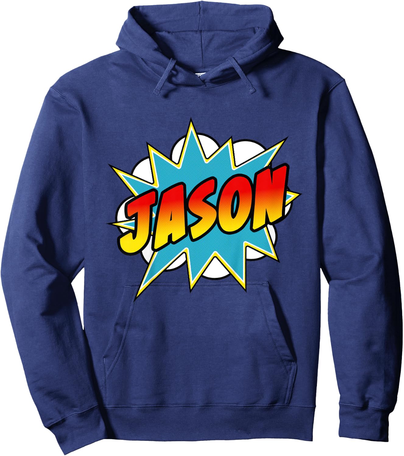 Kids Boys Jason Name Comic Book Superhero Hoodie - Hoodie | Navy