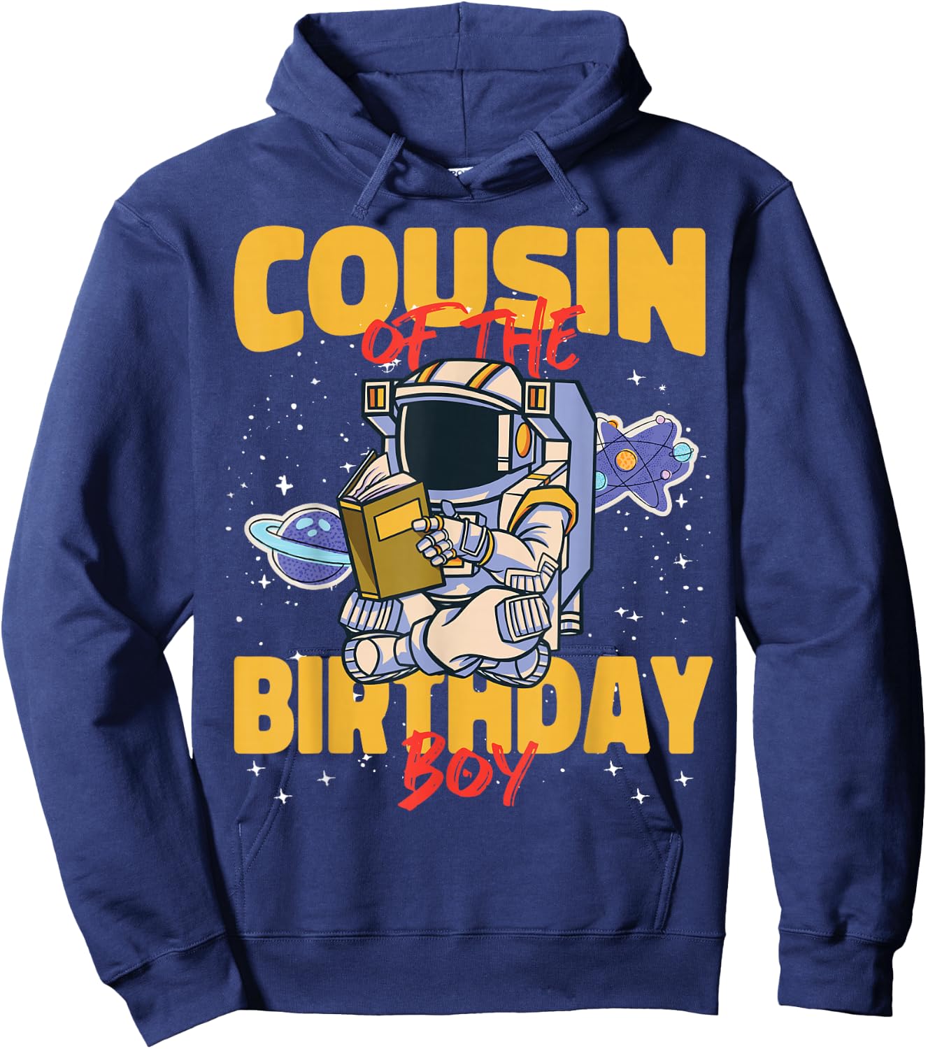 Cousin Of The Birthday Boy Astronaut Hoodie - Hoodie | Navy