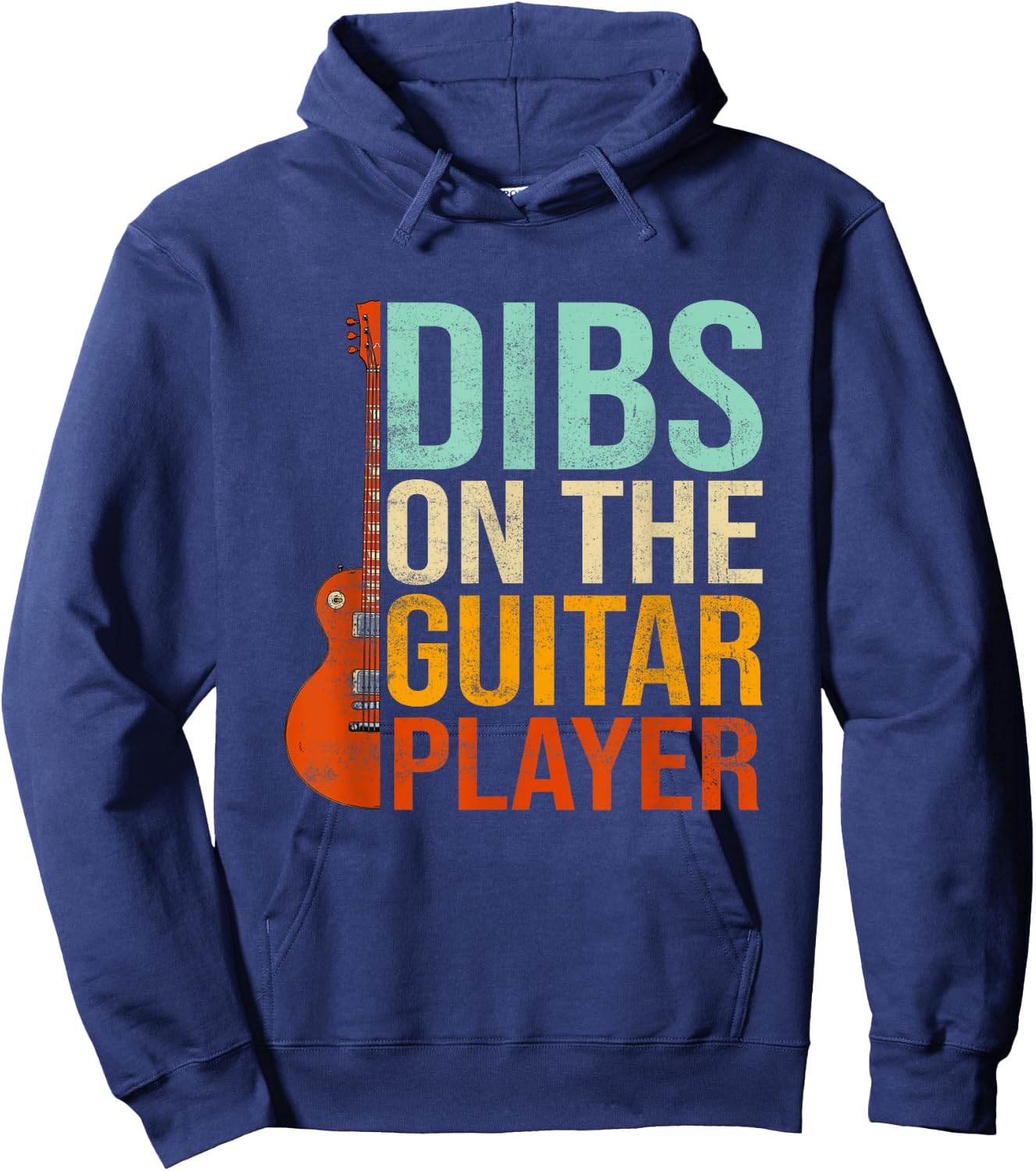Dibs On The Guitar Player Hoodie - Hoodie | Navy