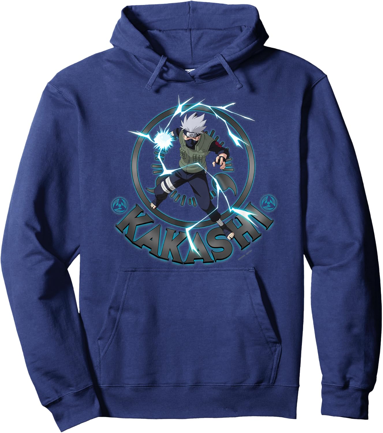 Naruto Shippuden Kakashi Lighting Circle Small Hoodie - Hoodie | Navy