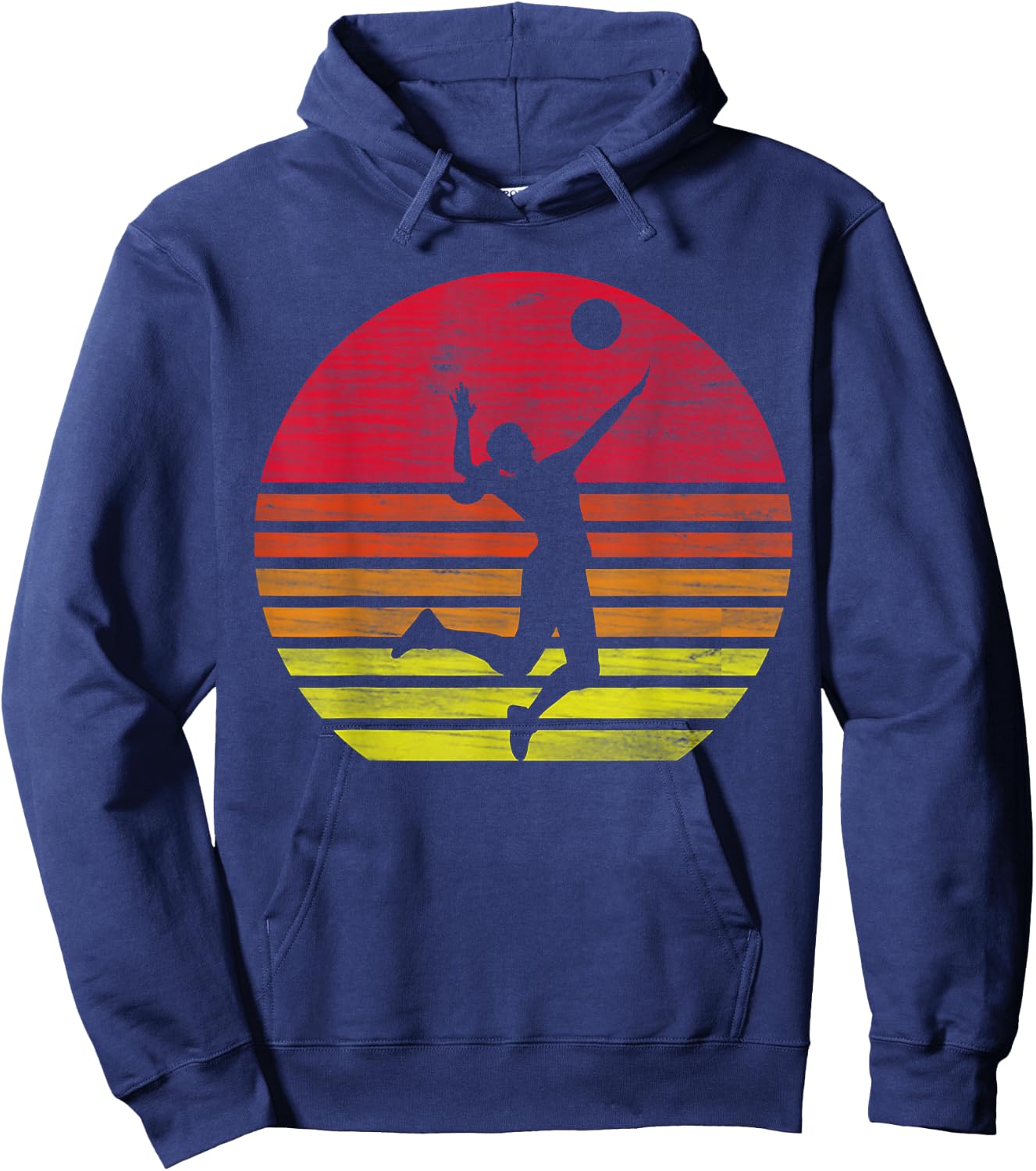 Volleyball retro volleyball player Hoodie - Hoodie | Navy