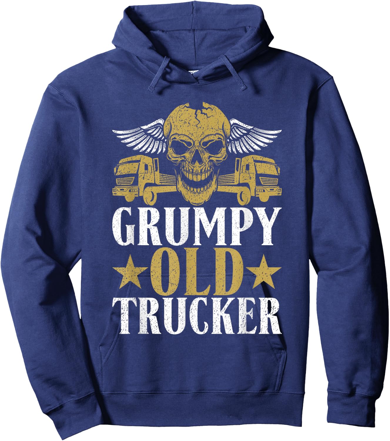 Grumpy old Trucker Truck Driver Hoodie - Hoodie | Navy