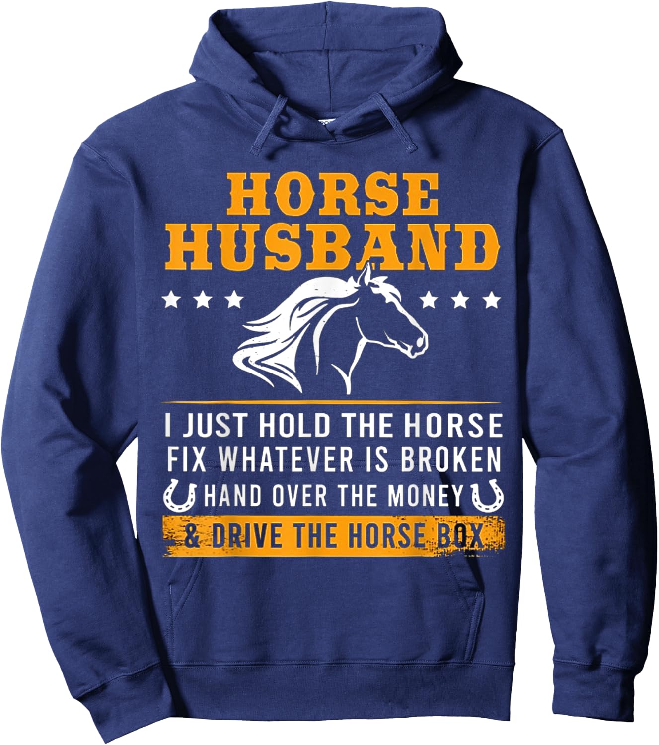 Horse Husband Drive The Horse Box Hoodie - Hoodie | Navy
