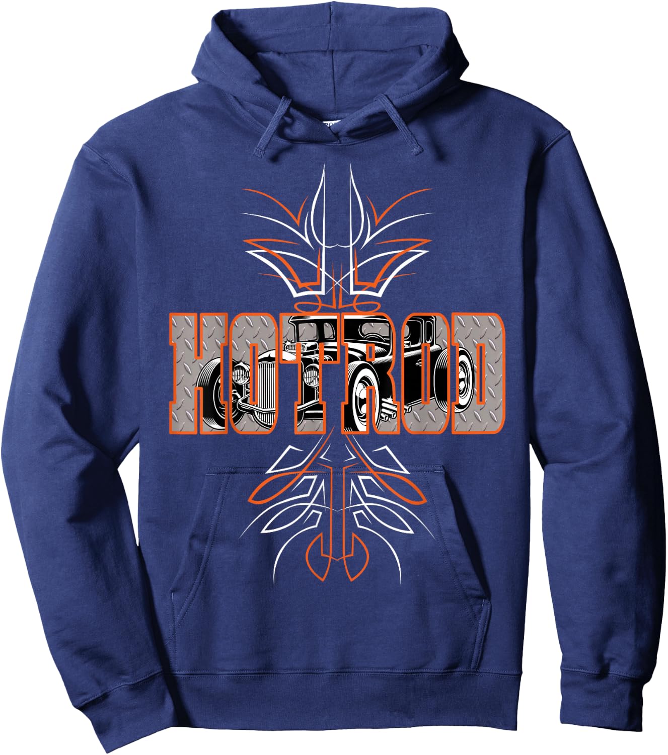 Hot Rods Pinstripes Custom Cars Hoodie - Hoodie | Navy
