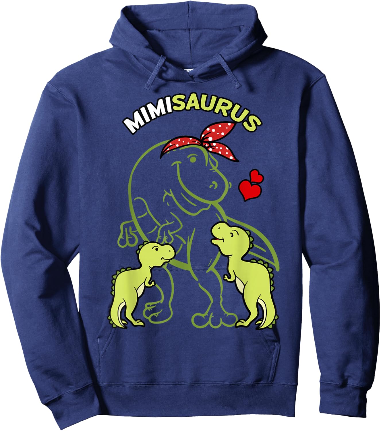 Mimisaurus Mimi 2 Kids Dinosaur Mother's Day Hoodie - Hoodie | Navy