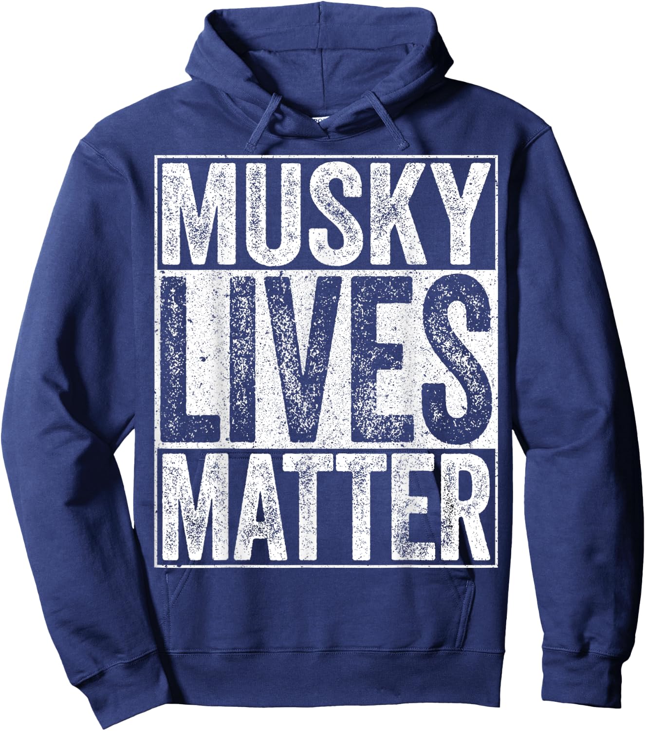 Musky Lives Matter Fisherman Shirt Hoodie - Hoodie | Navy