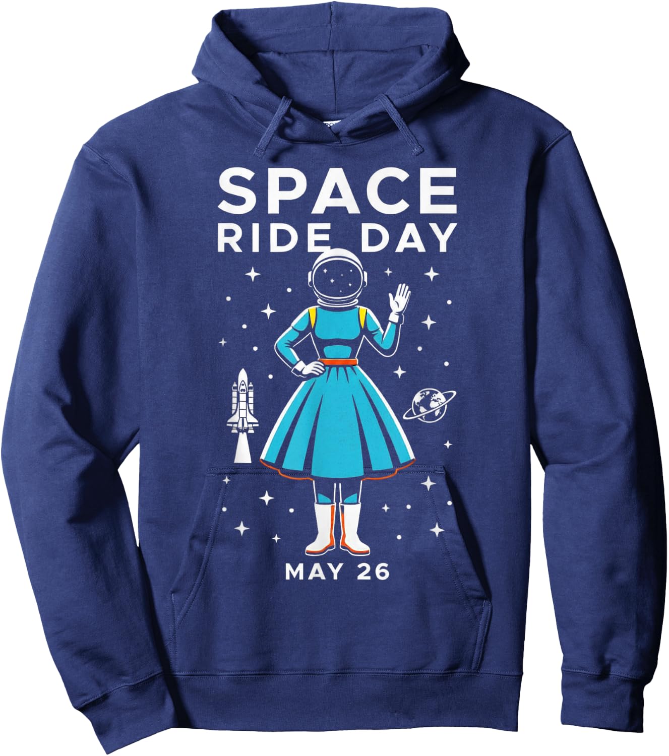 Space Ride Day Sally Astronaut Hoodie - Hoodie | Navy