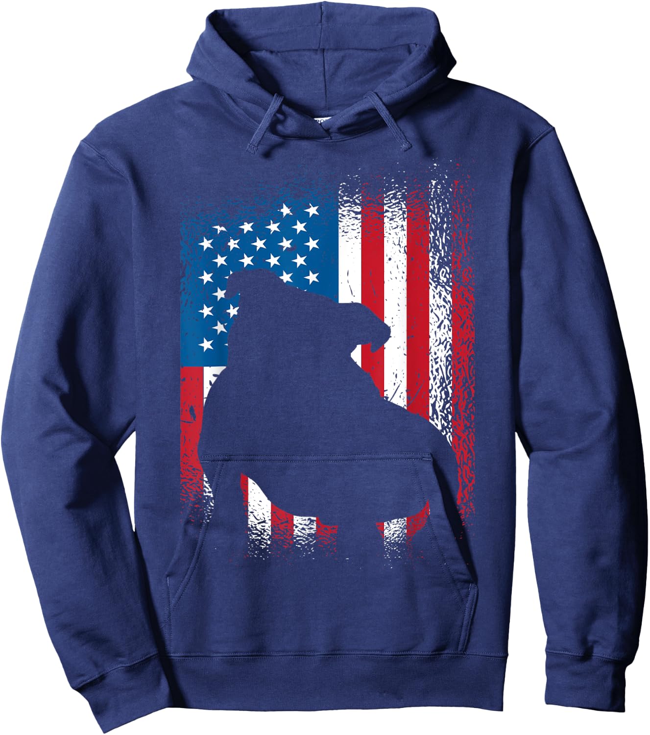 American flag bulldog design bulldog lover Hoodie - Hoodie | Navy