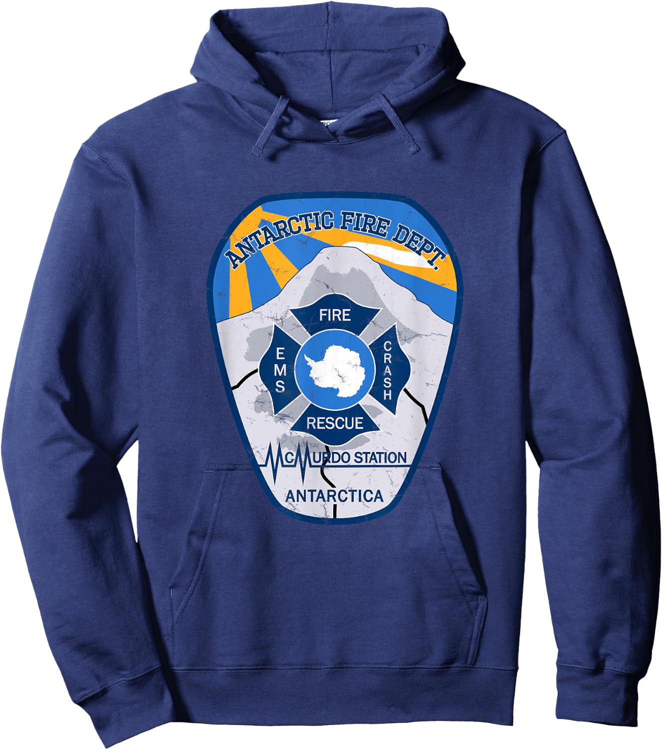 Antarctic Fire Department Patch Hoodie - Hoodie | Navy