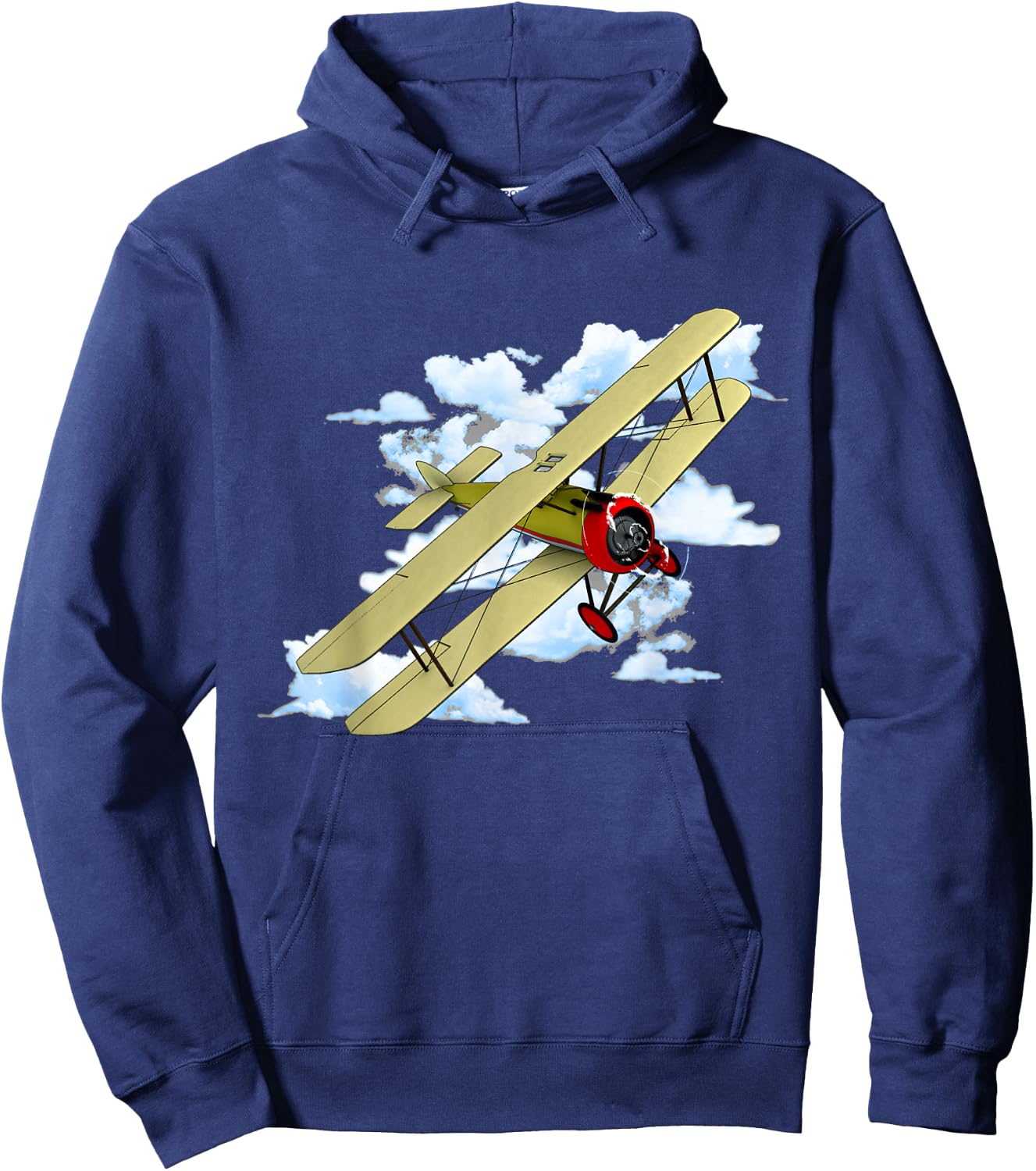 Vintage Aviation Biplane Hoodie - Hoodie | Navy
