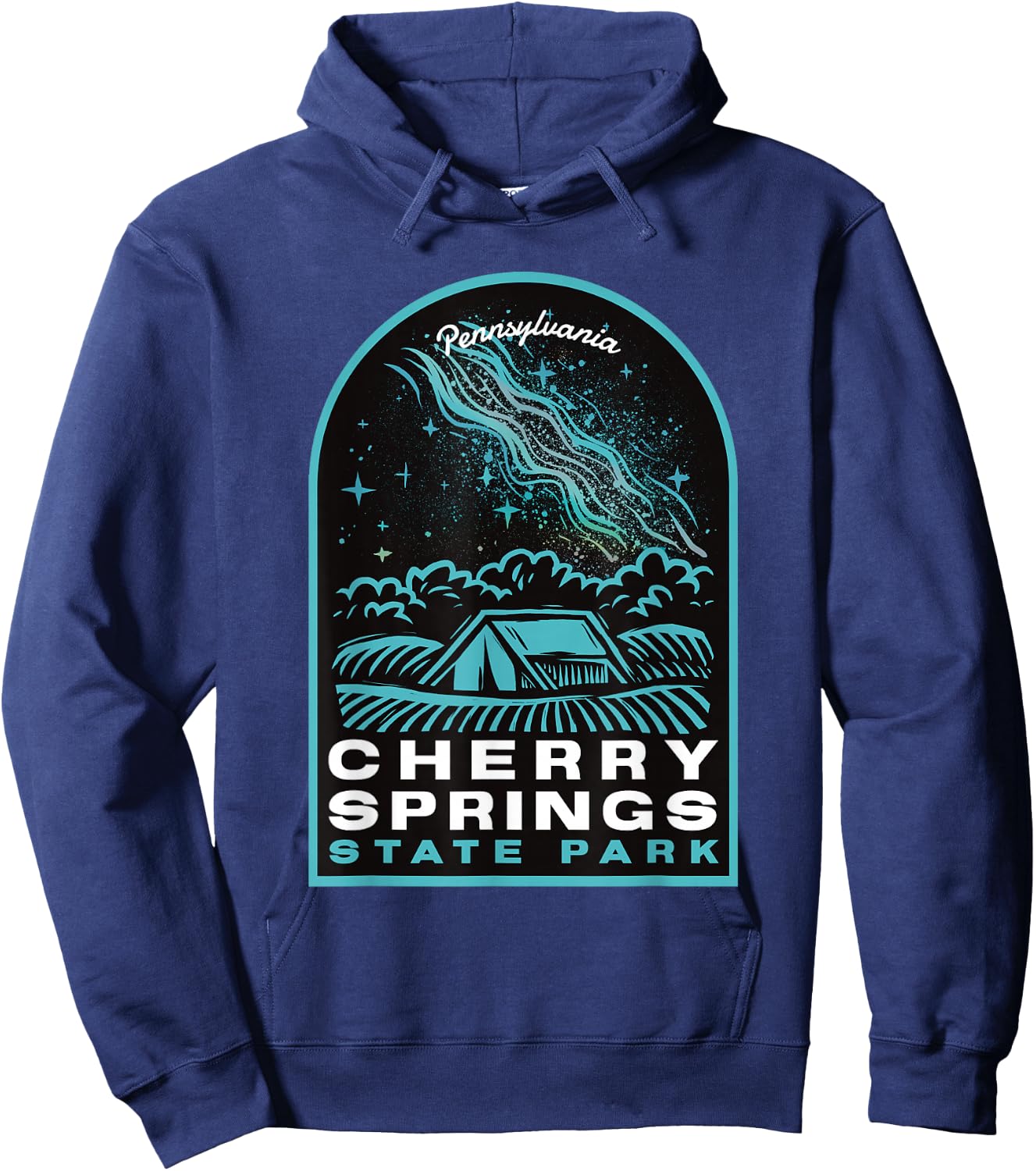 Cherry Springs State Park Pennsylvania Stars Hoodie - Hoodie | Navy