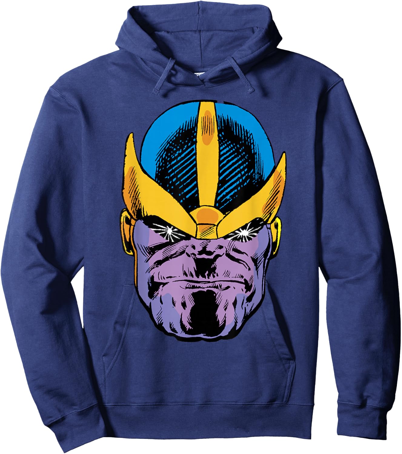 Marvel Thanos Classic Comic Big Face Hoodie - Hoodie | Navy