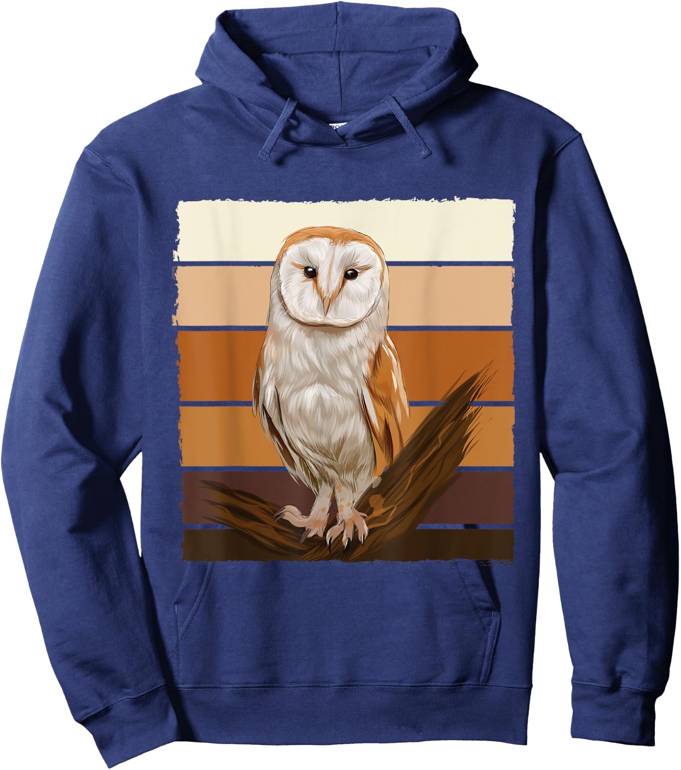 Vintage Barn Owl Hoodie - Hoodie | Navy