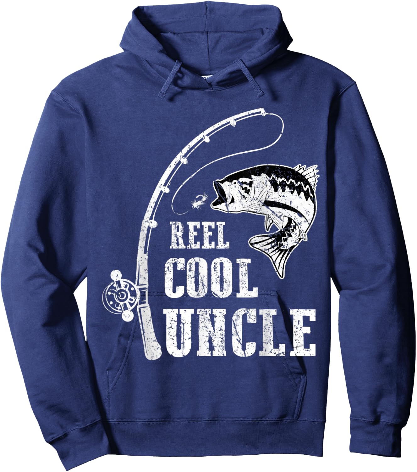 Reel Cool Uncle Fishing Daddy Fathers Day Hoodie - Hoodie | Navy