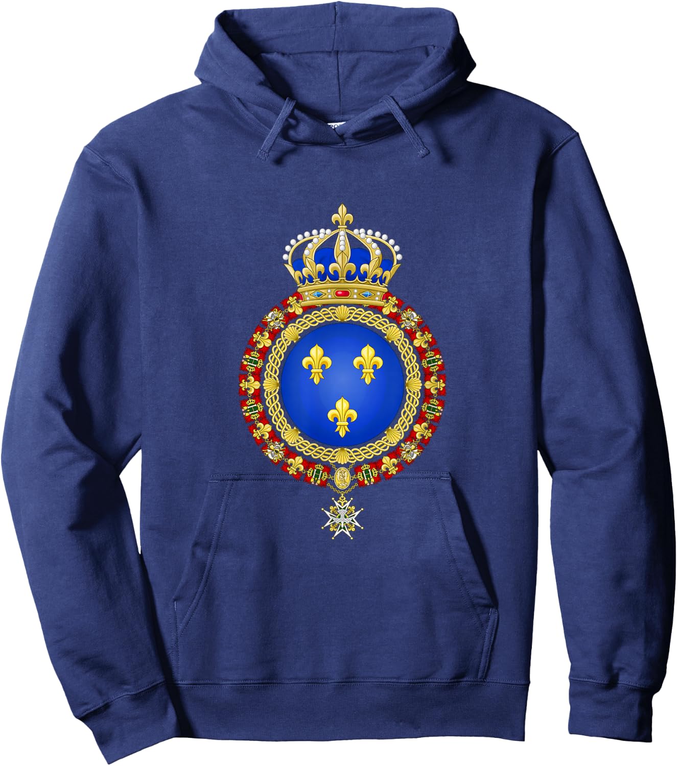 France Coat of Arms Crest French Emblem Hoodie - Hoodie | Navy