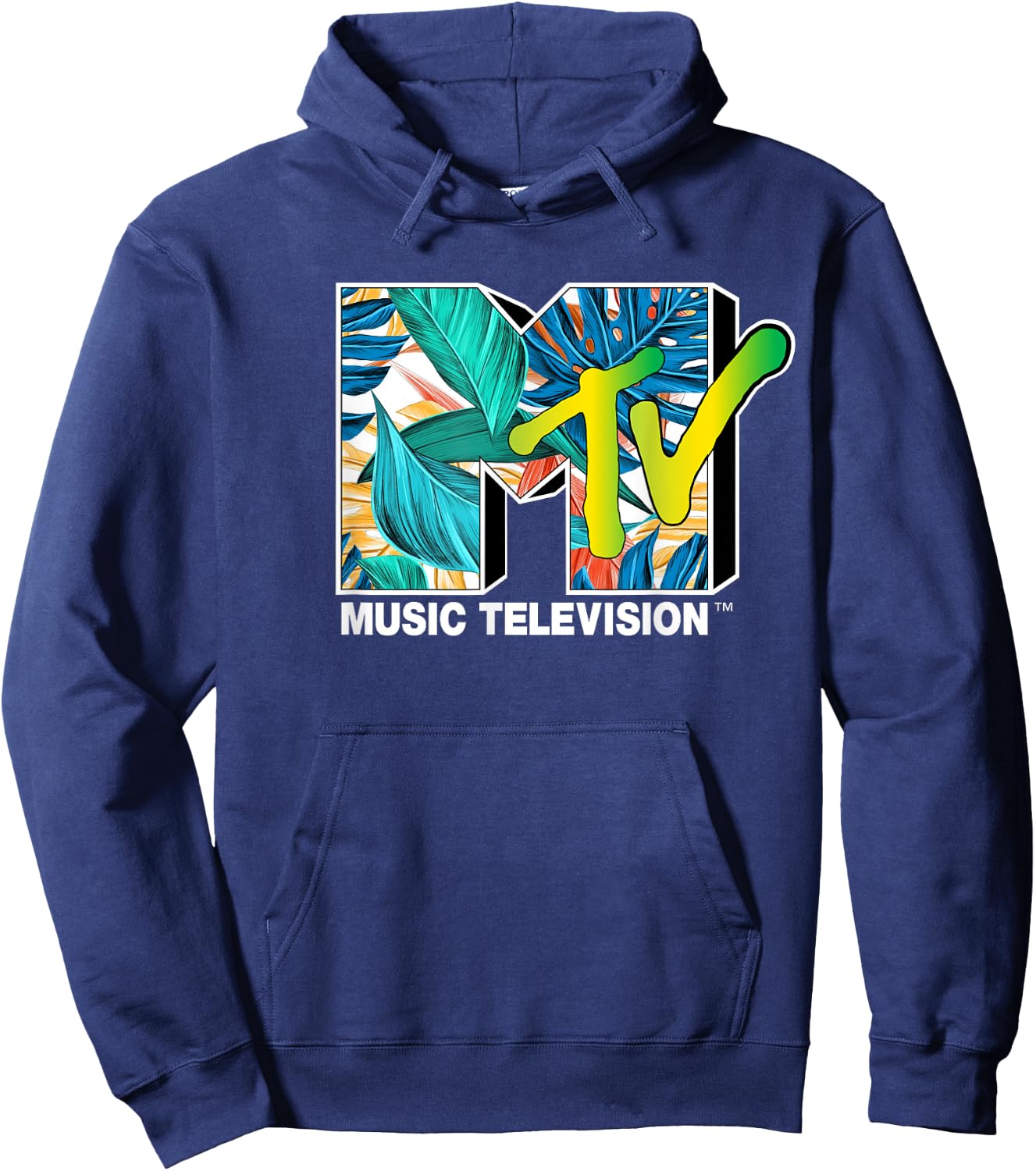 Mademark x MTV - MTV Cool Tropical Plants Hoodie - Hoodie | Navy