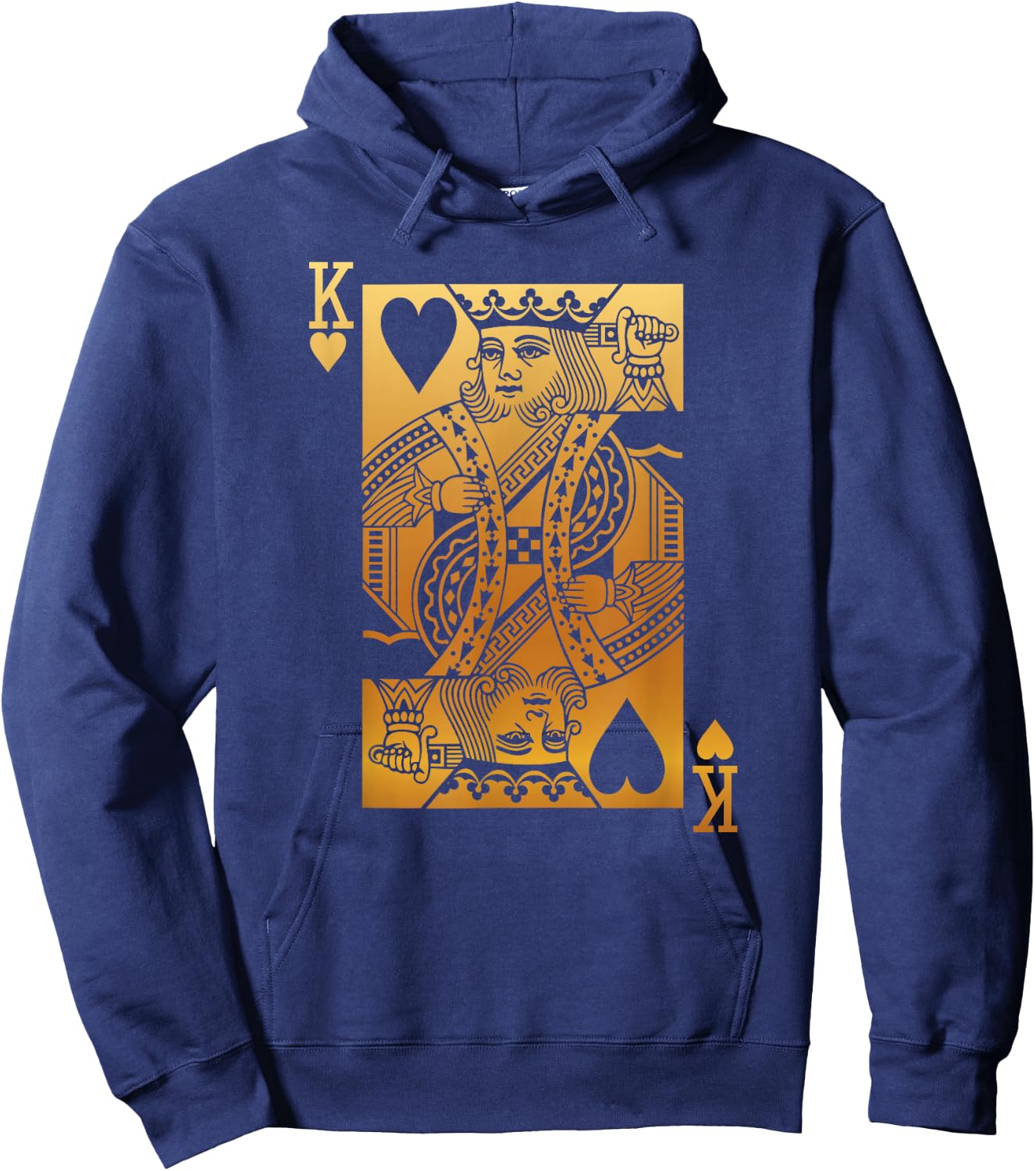 King of Hearts Card Hoodie - Hoodie | Navy