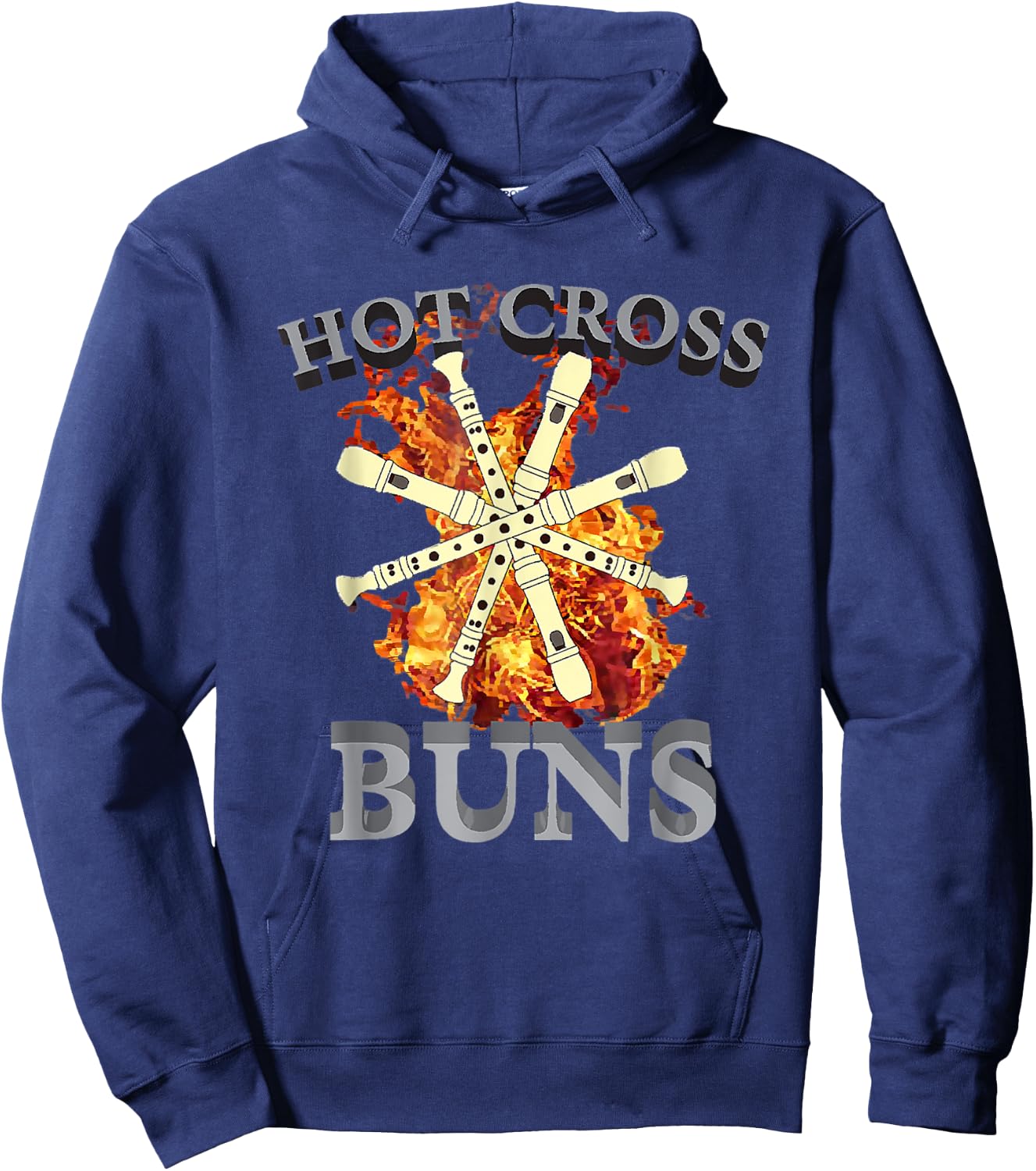Hot Cross Buns pattern for dad Hoodie - Hoodie | Navy