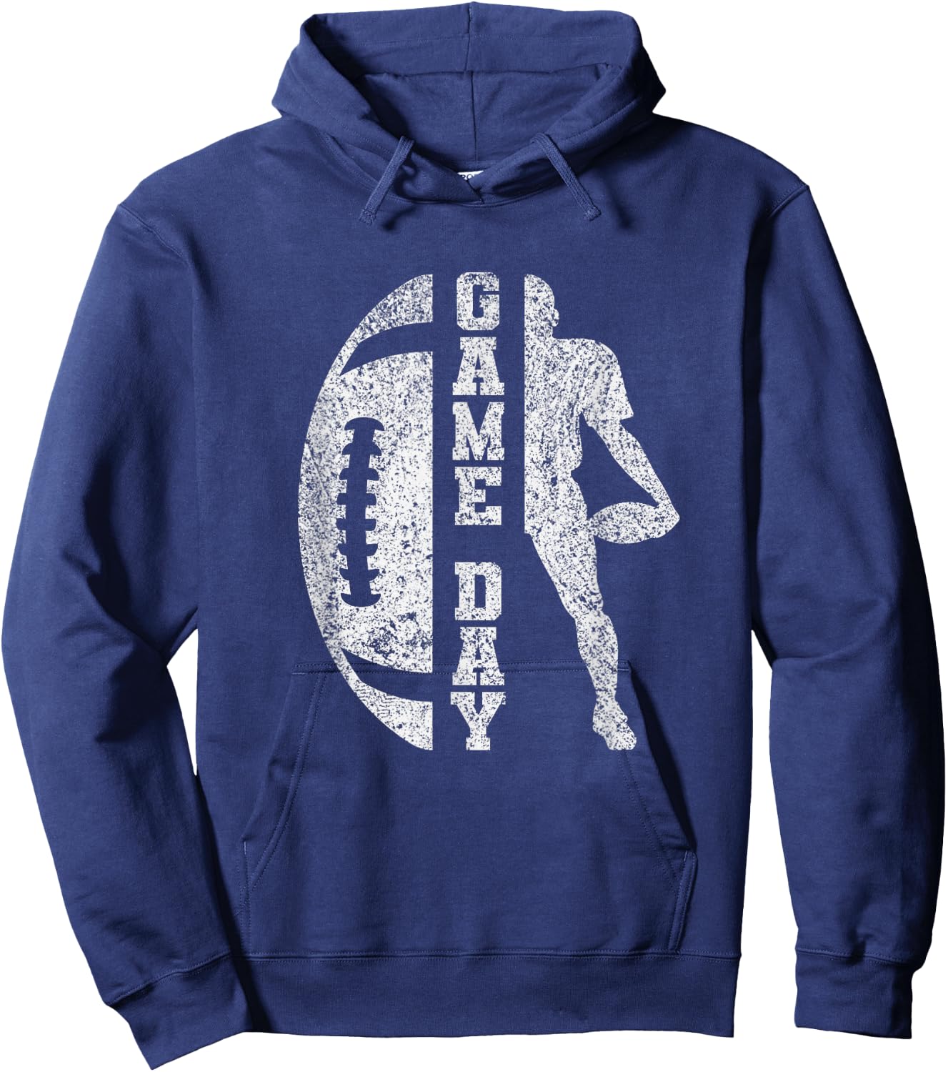 Game Day Football - Cute Football Top Hoodie - Hoodie | Navy