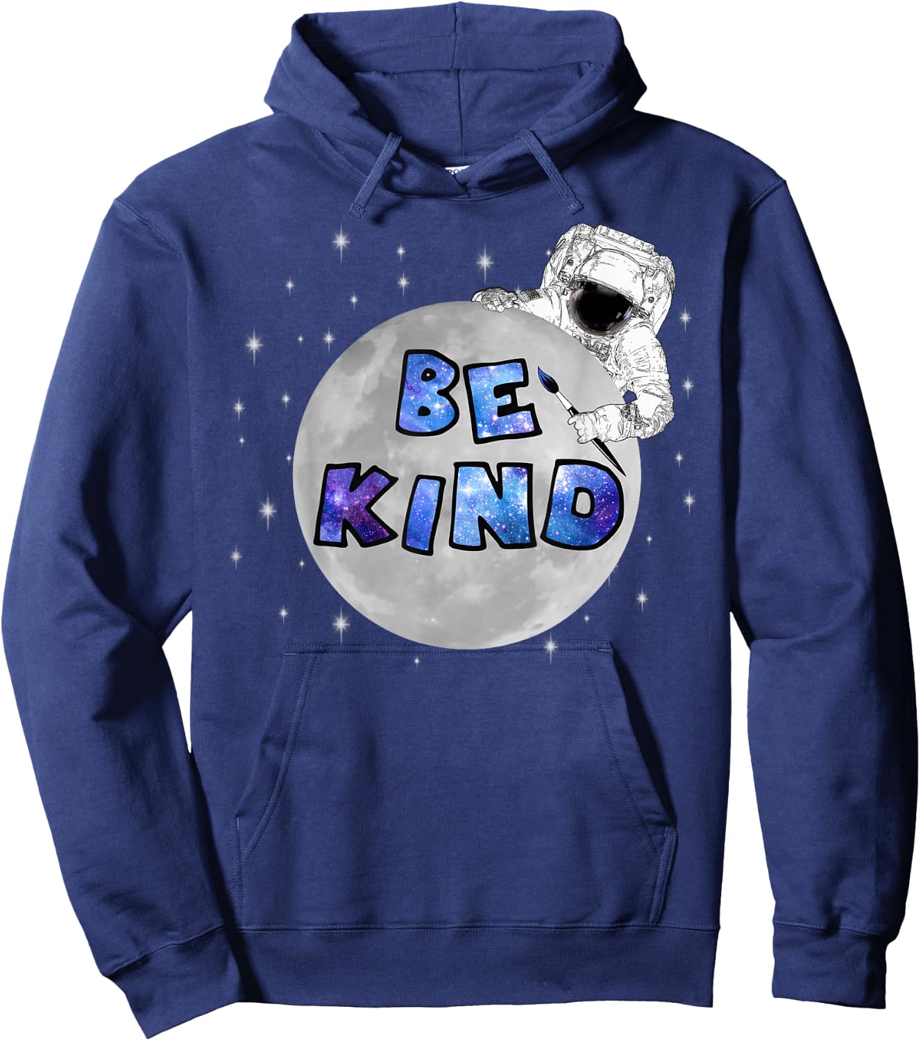 Be Kind Space Stars Astronaut Hoodie - Hoodie | Navy