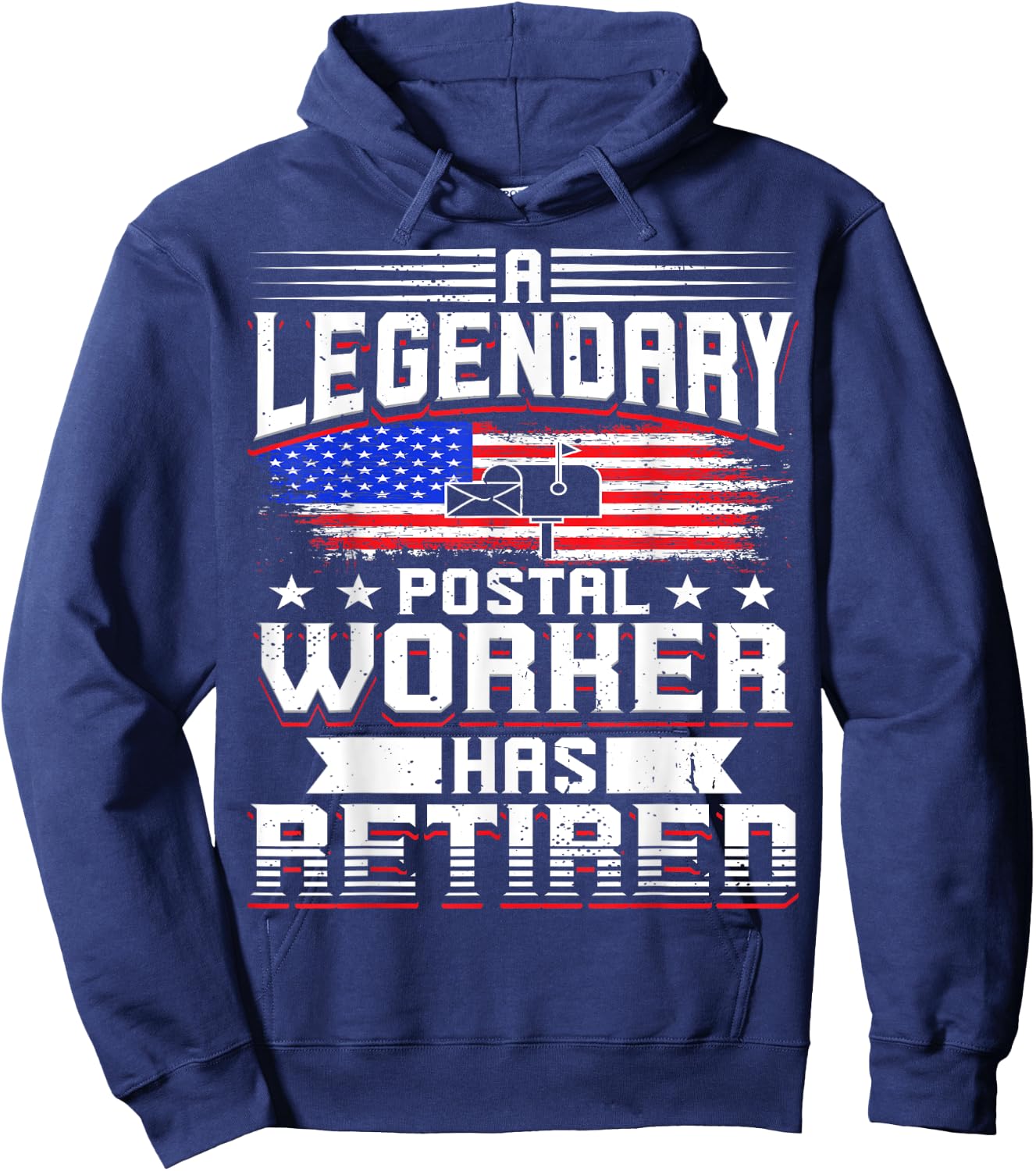 Retired Postal Worker Mailman Retirement Hoodie - Hoodie | Navy