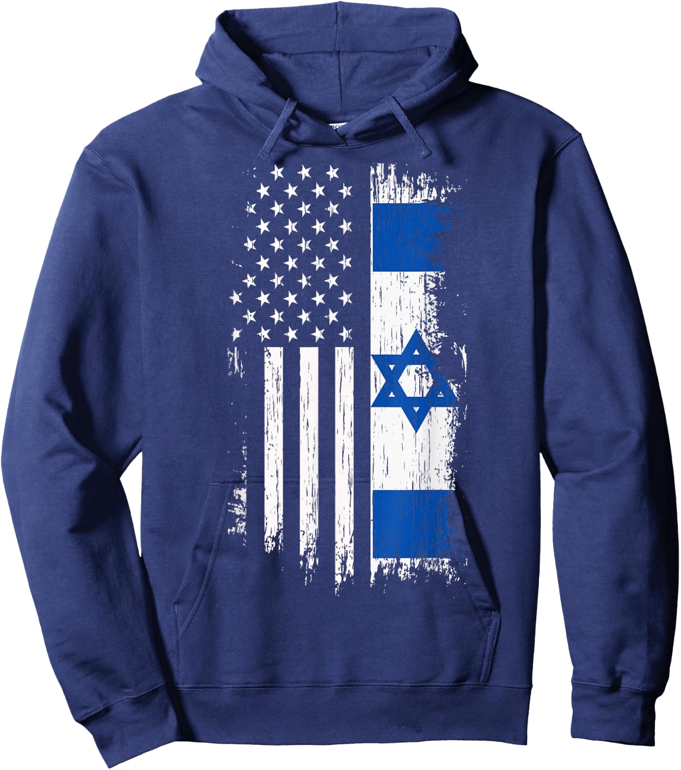 Israeli American Flag - Pride Israel USA Shirt Hoodie - Hoodie | Navy