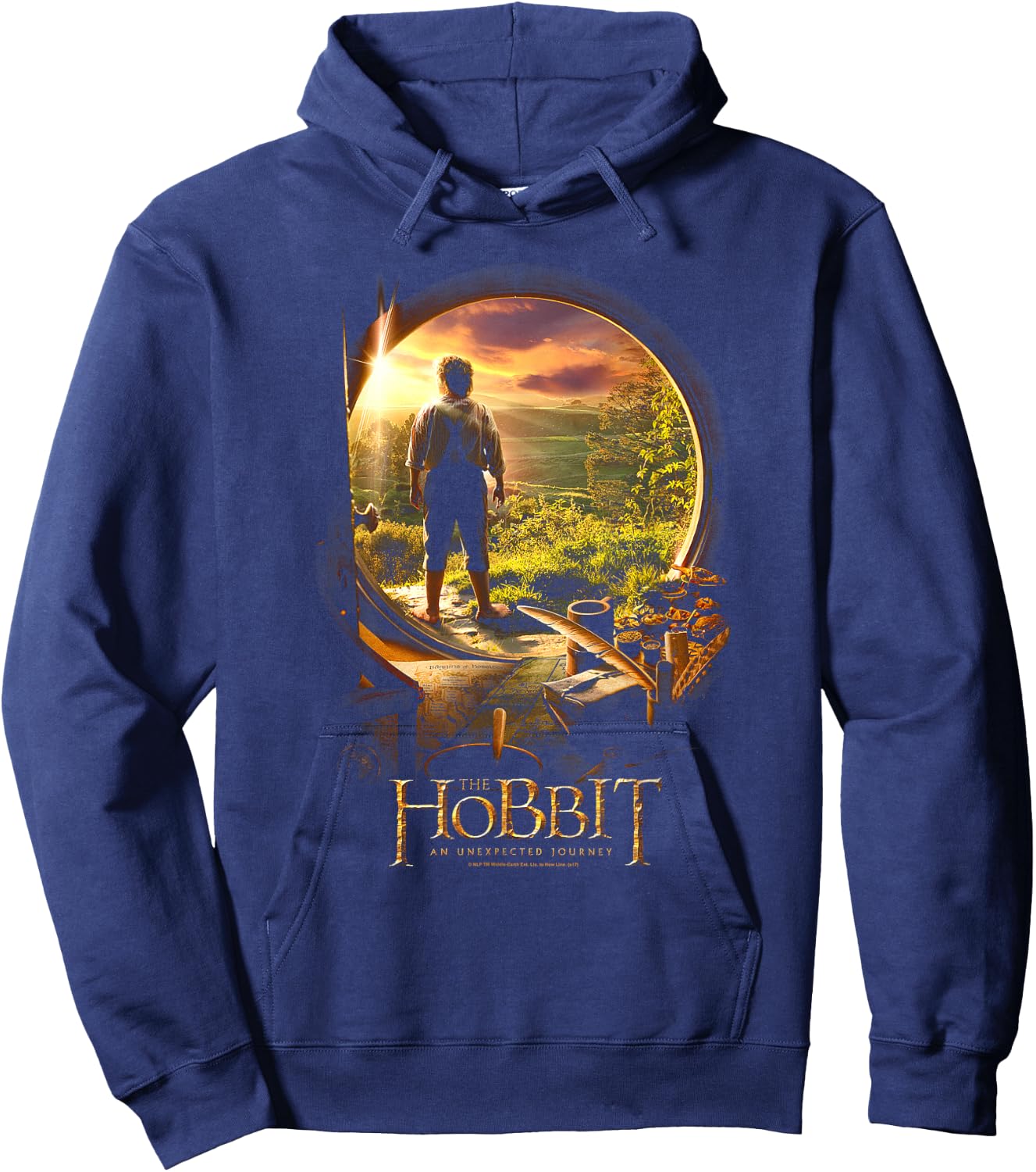 Hobbit Bilbo in Door Hoodie - Hoodie | Navy