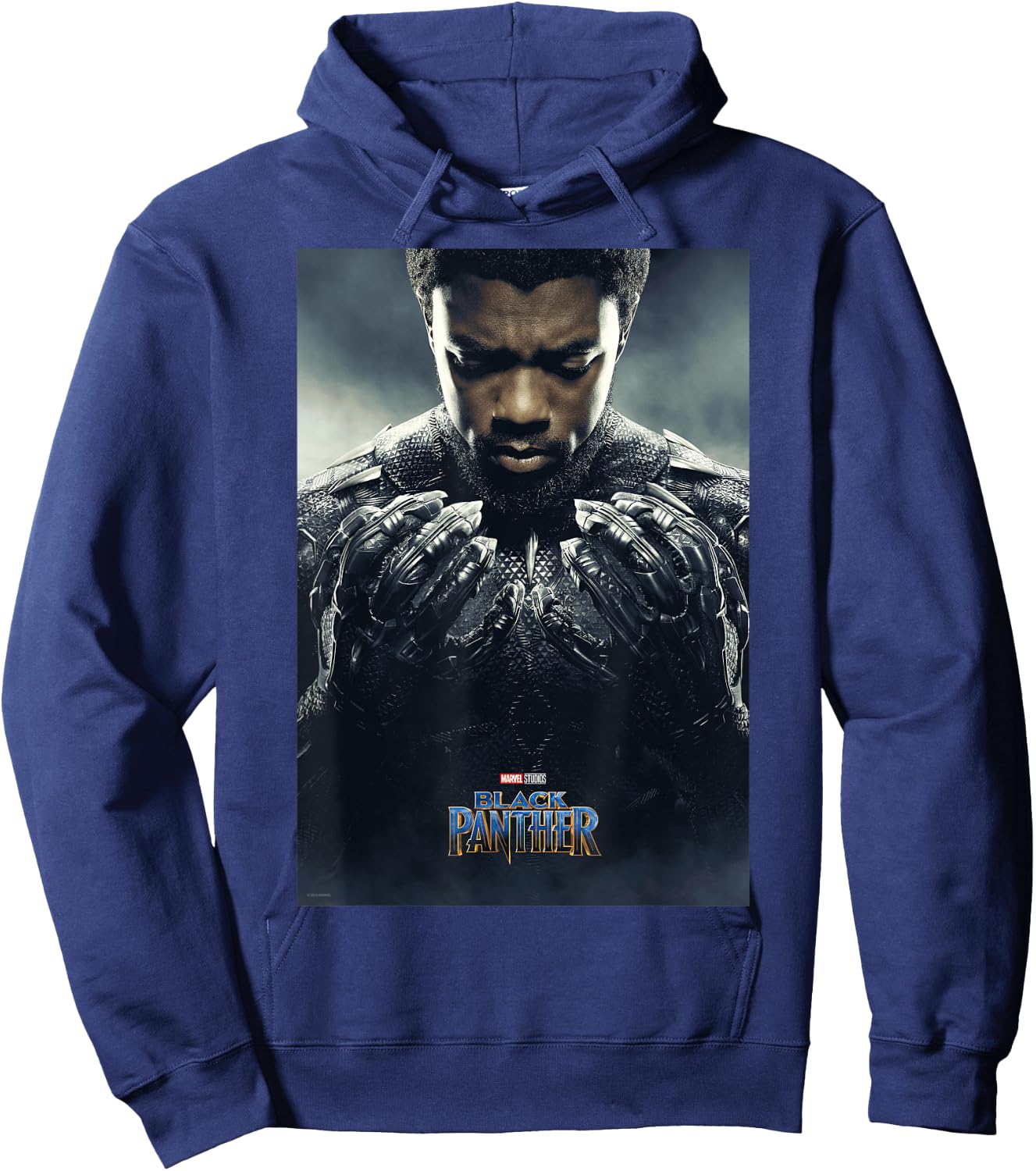Marvel Black Panther Avengers T'Challa Poster Hoodie - Hoodie | Navy