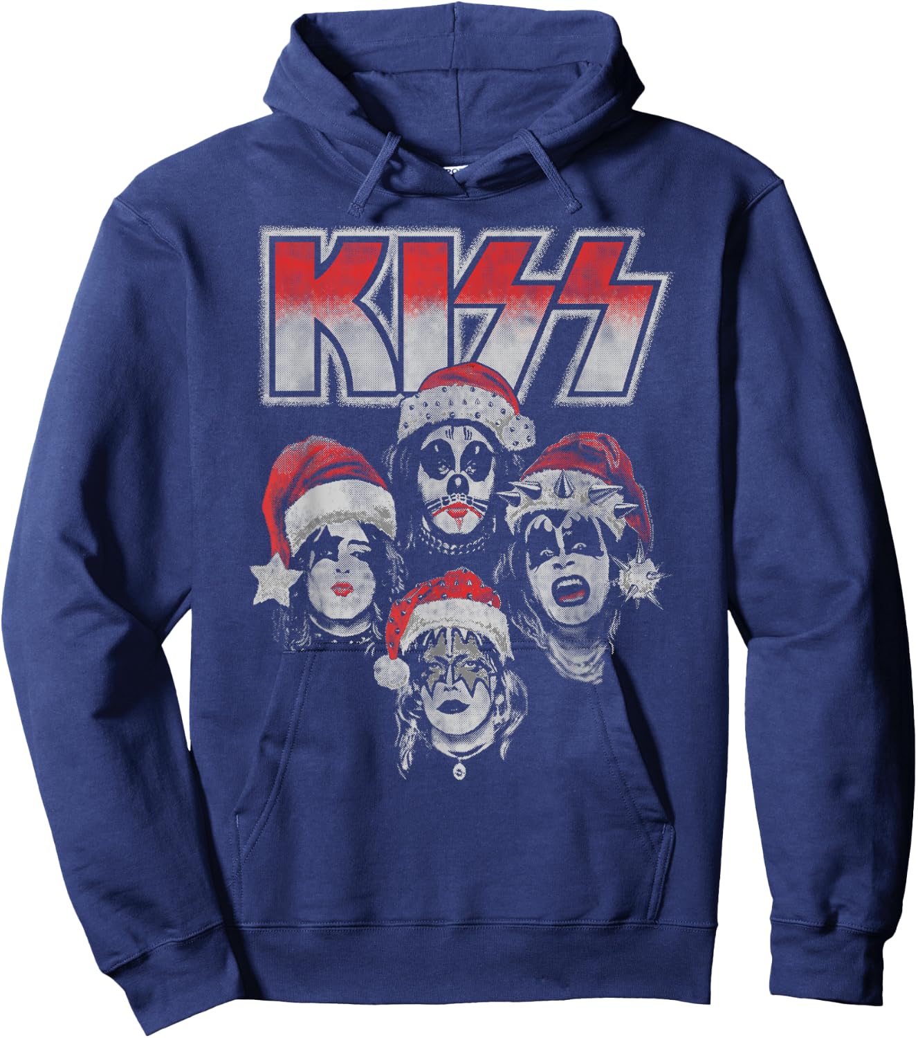 KISS - Detroit Rock Santa Hoodie - Hoodie | Navy
