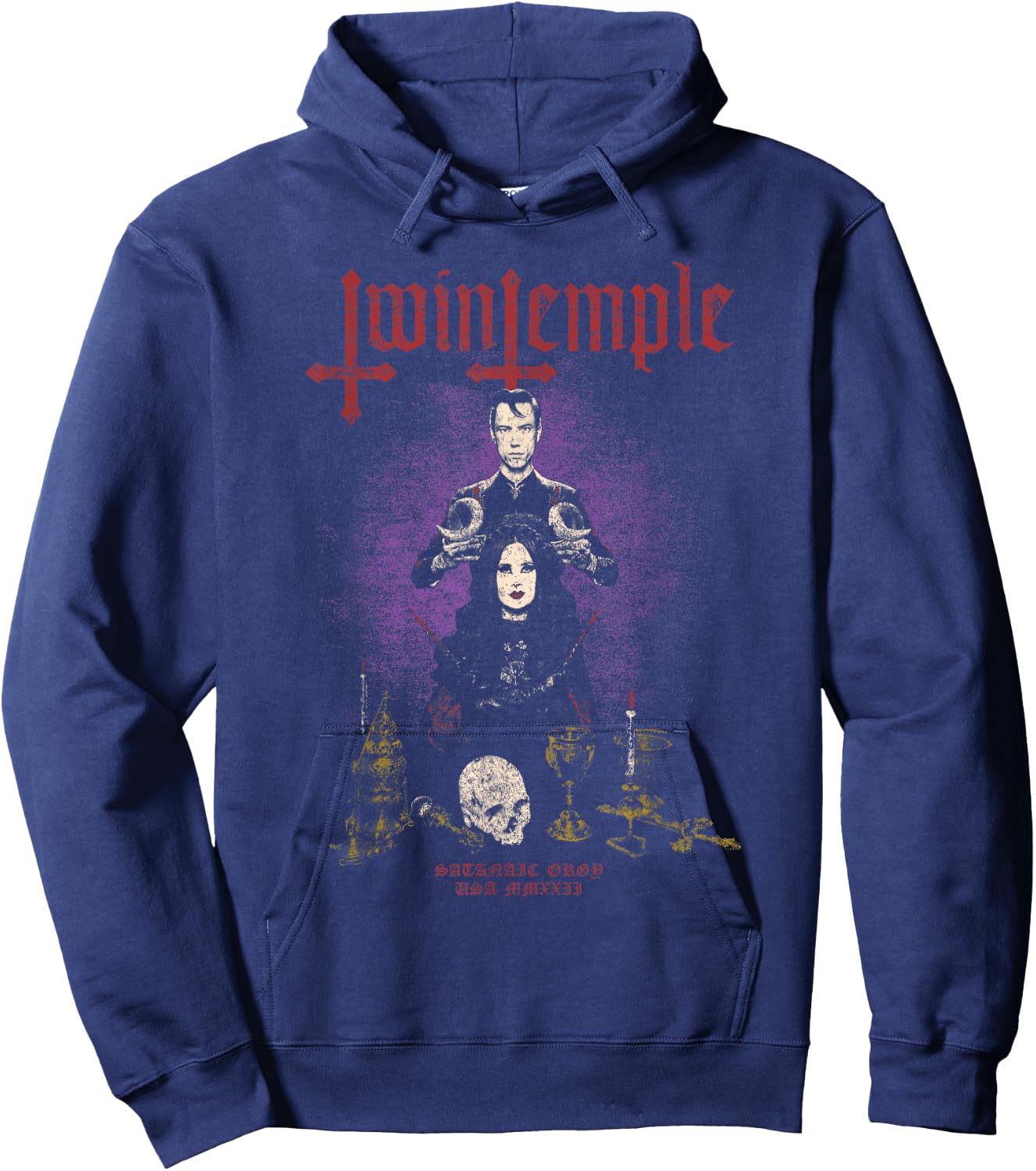 Twin Temple Satanic Orgy Amat Hoodie - Hoodie | Navy
