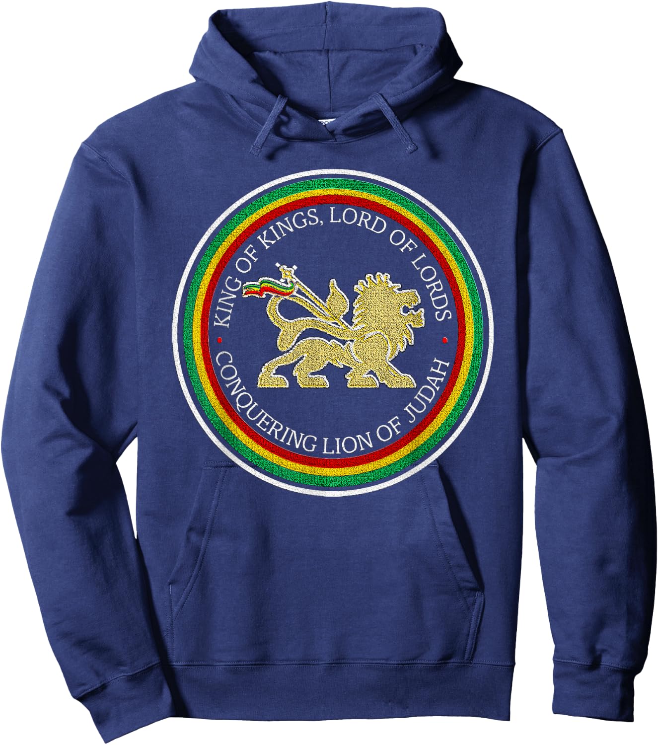 Rastafarian Lion of Judah Rastafari Reggae Hoodie - Hoodie | Navy