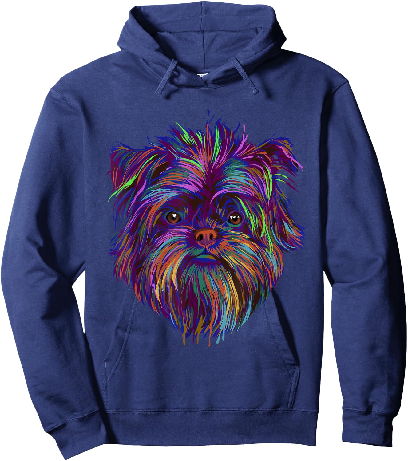 Colourful Splash Dog Affenpinscher Hoodie - Hoodie | Navy