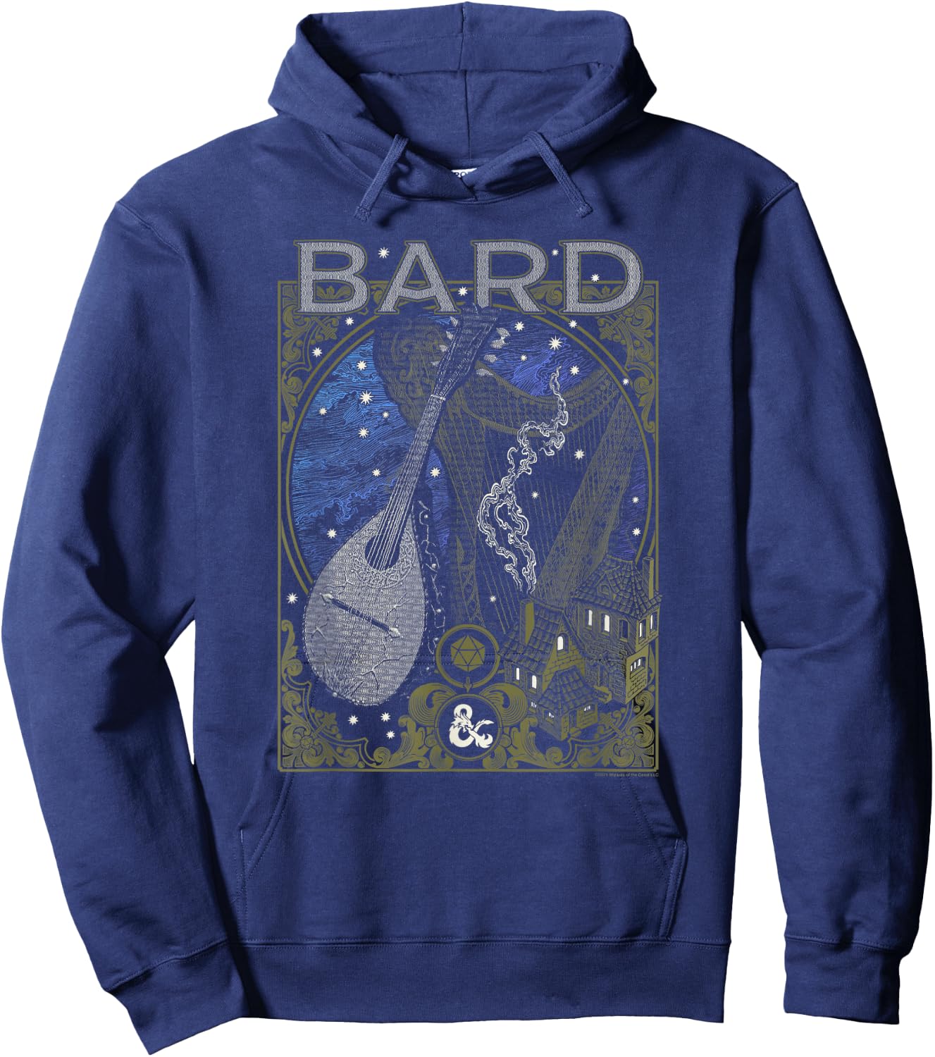 Dungeons & Dragons Bard Poster Hoodie - Hoodie | Navy