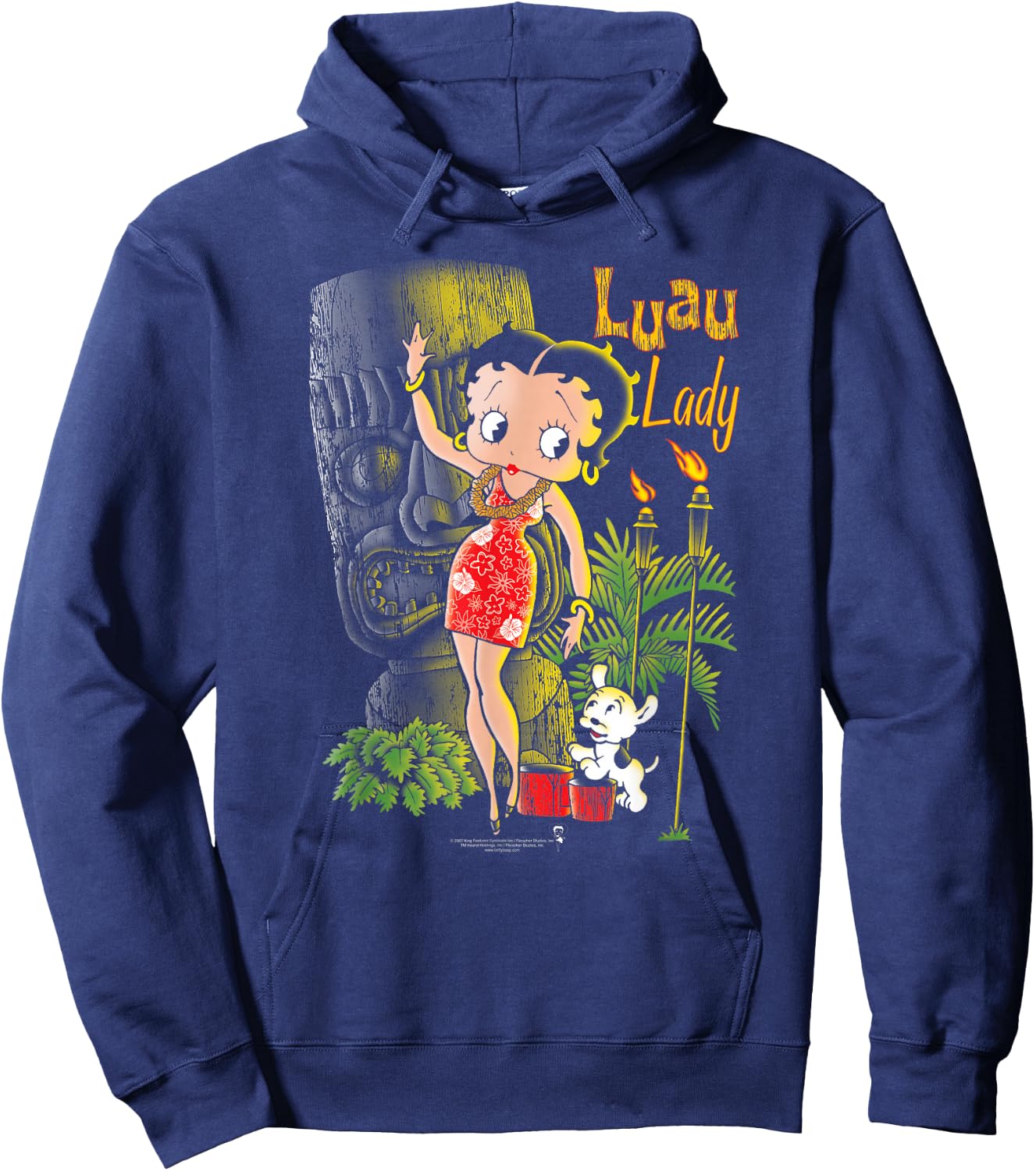 Betty Boop Luau Lady Hoodie - Hoodie | Navy