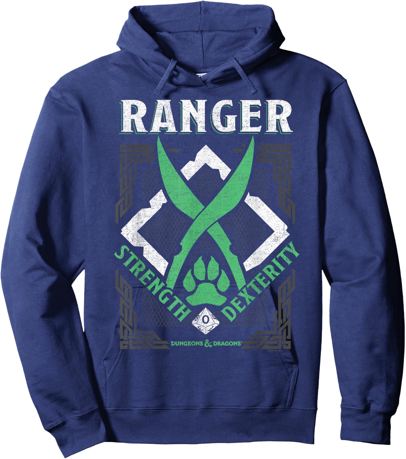 Dungeons & Dragons Ranger Strength & Dexterity Hoodie - Hoodie | Navy