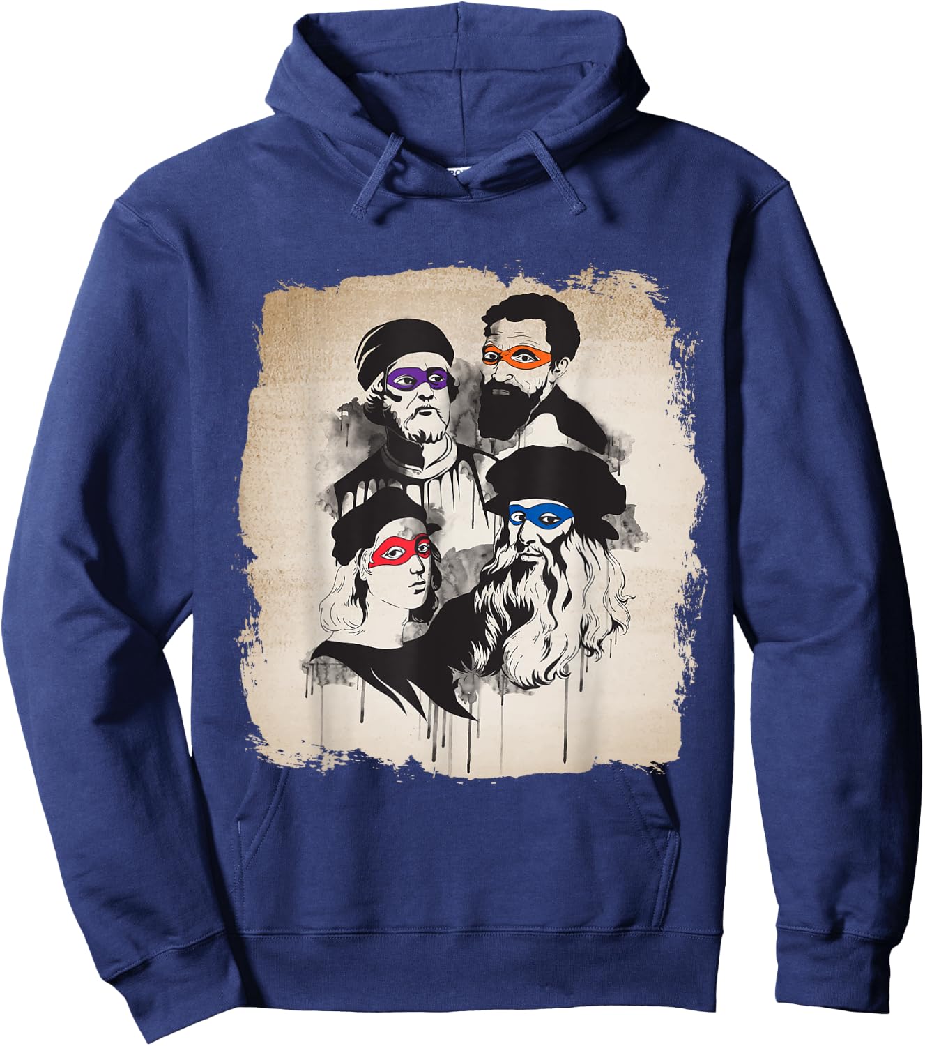 Artist - Italian Rennaissance Art Ninjas Funny Hoodie - Hoodie | Navy
