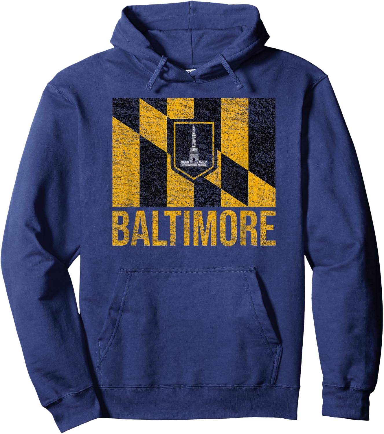 City Flag of Baltimore Maryland Hoodie - Hoodie | Navy