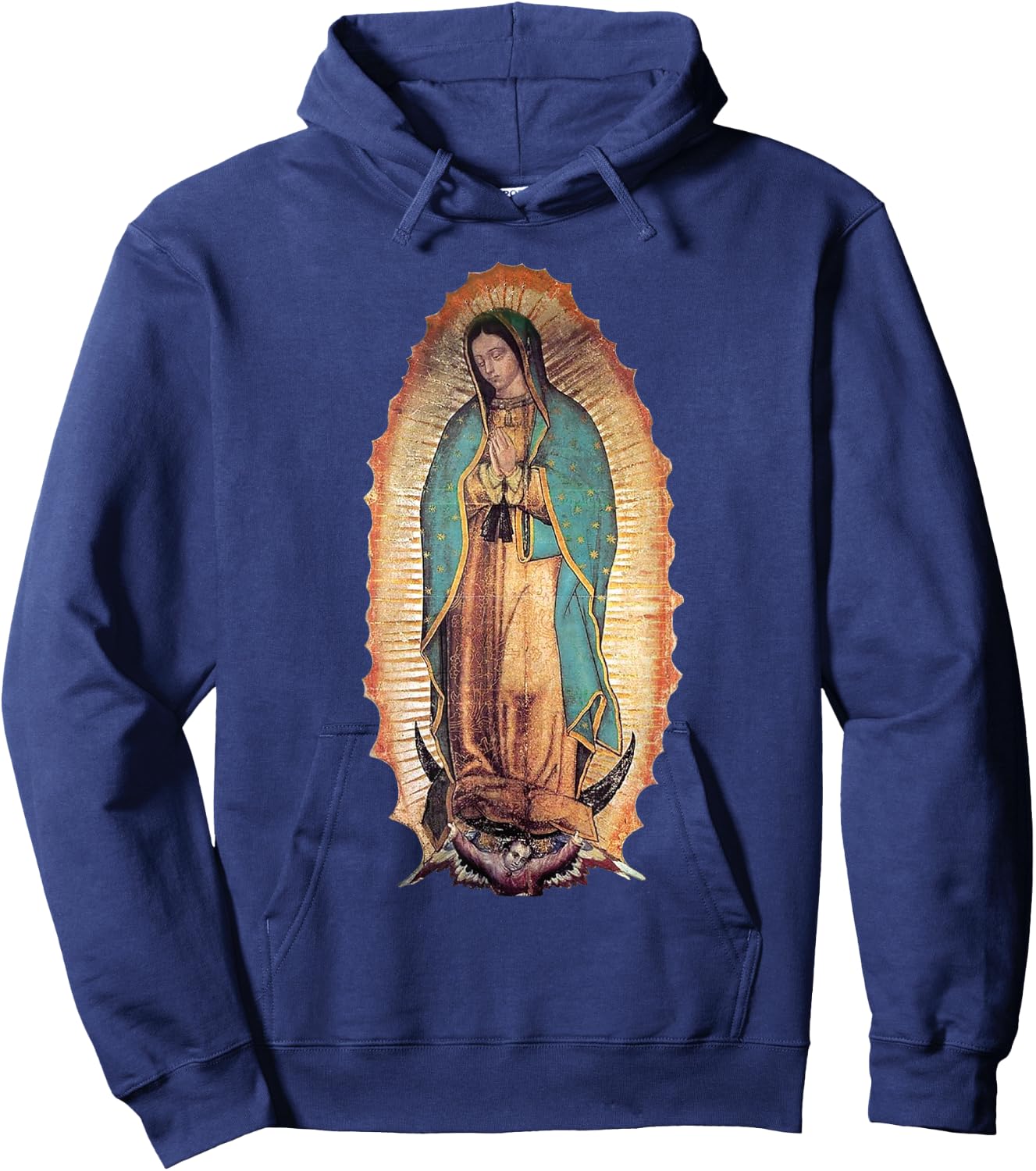 Our Love Lady of Guadalupe Virgin Mary Catholic Hoodie - Hoodie | Navy