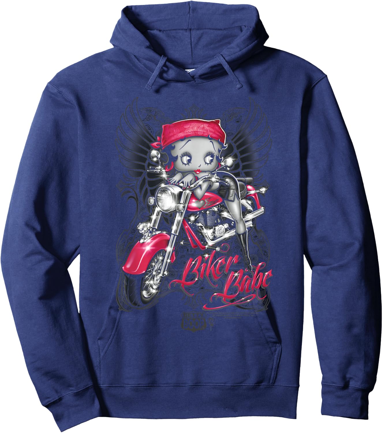 Betty Boop Biker Babe Hoodie - Hoodie | Navy