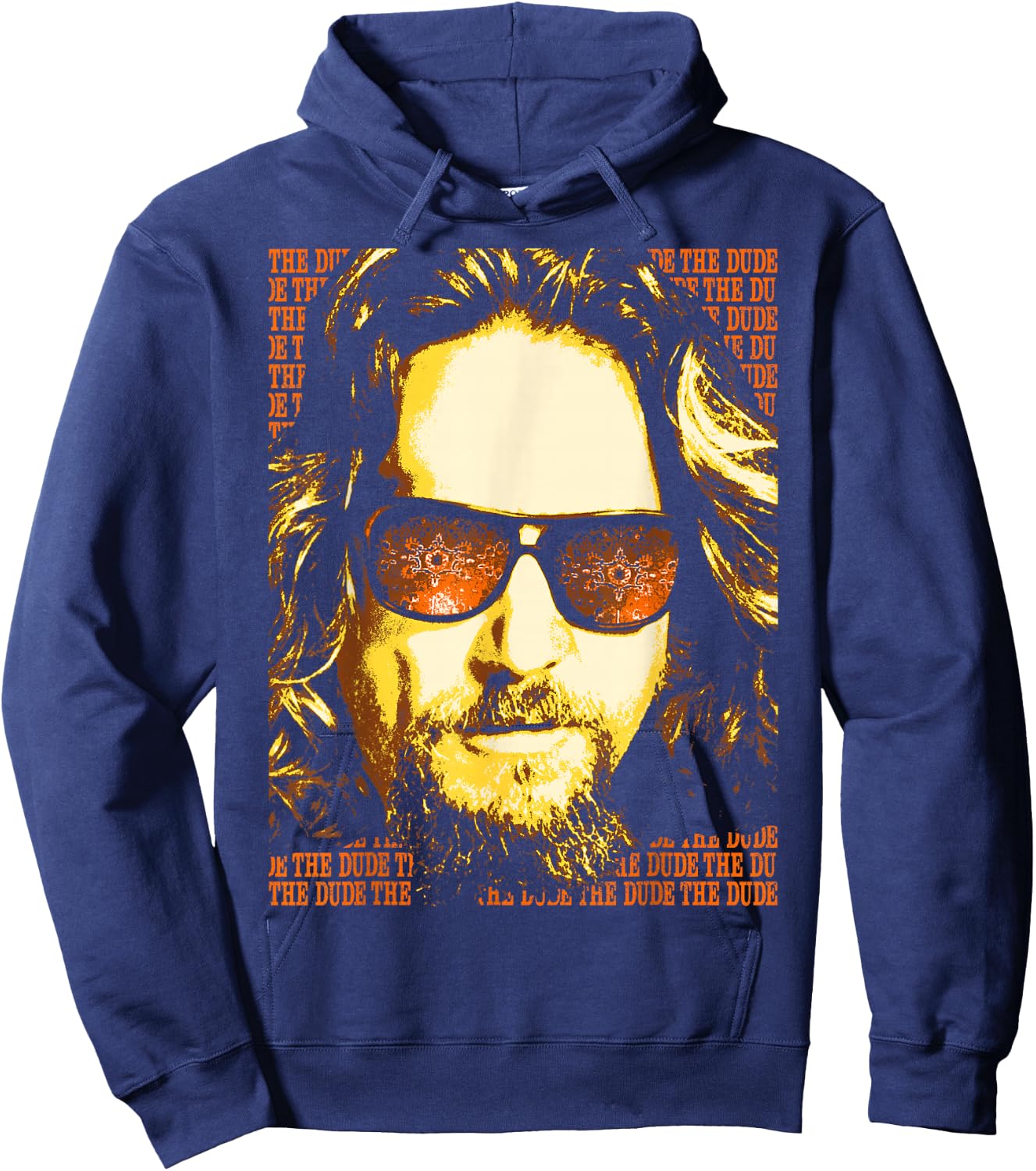 Big Lebowski The Dude Portrait Graphic Hoodie - Hoodie | Navy