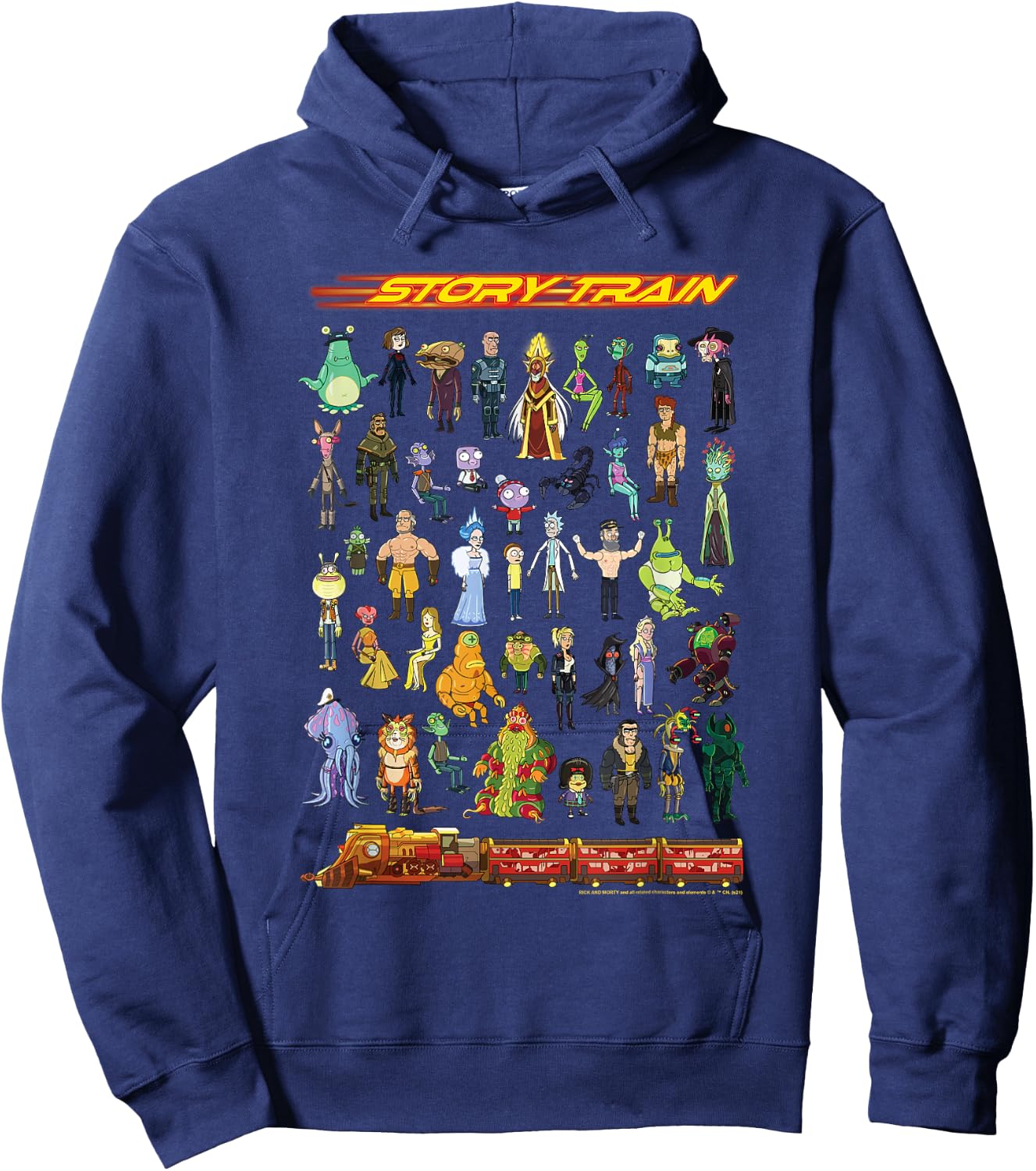 Rick and Morty Story Train Toy Set Hoodie - Hoodie | Navy