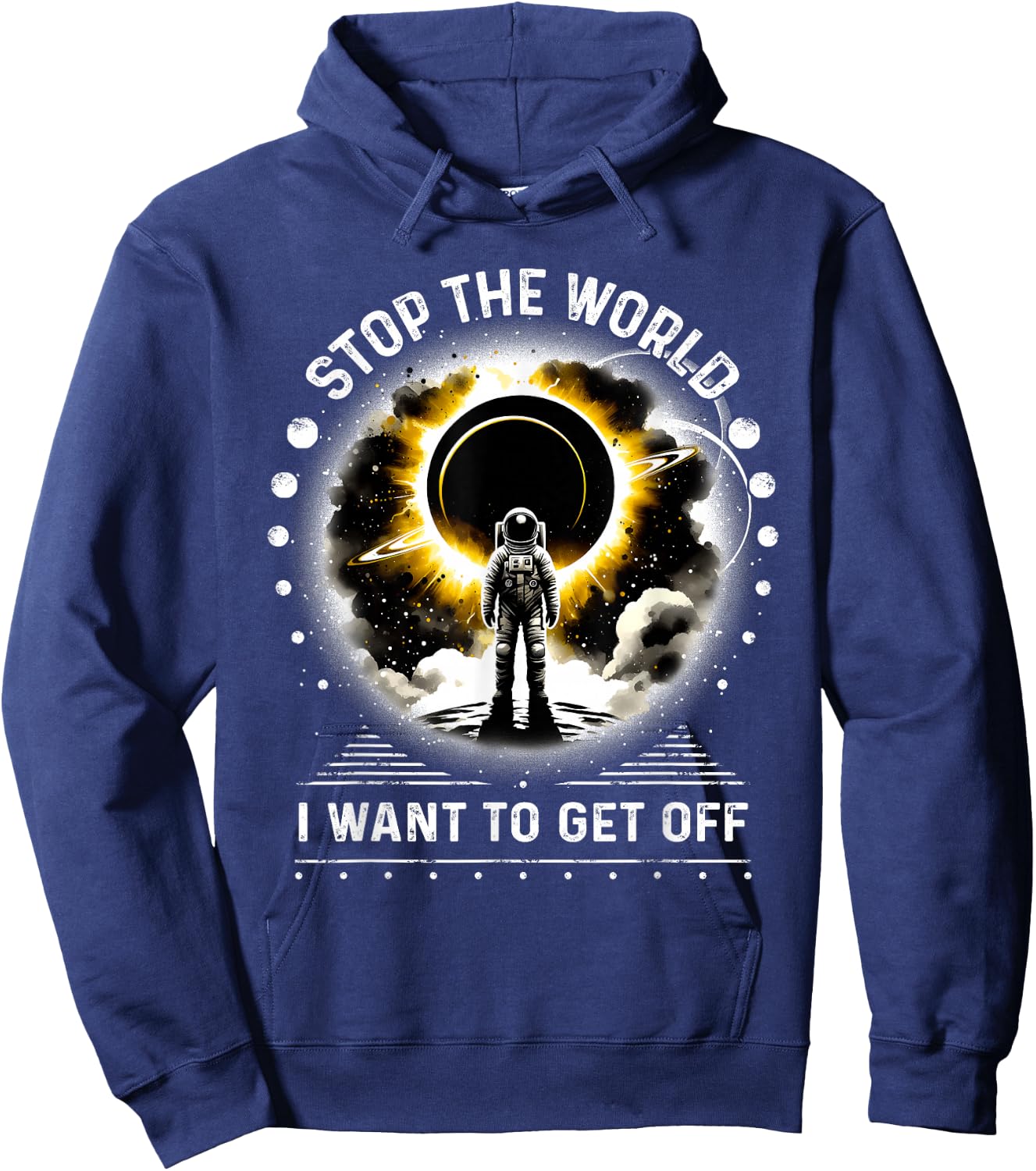 Astronaut Escape Plan Get Off World Sarcastic Hoodie - Hoodie | Navy