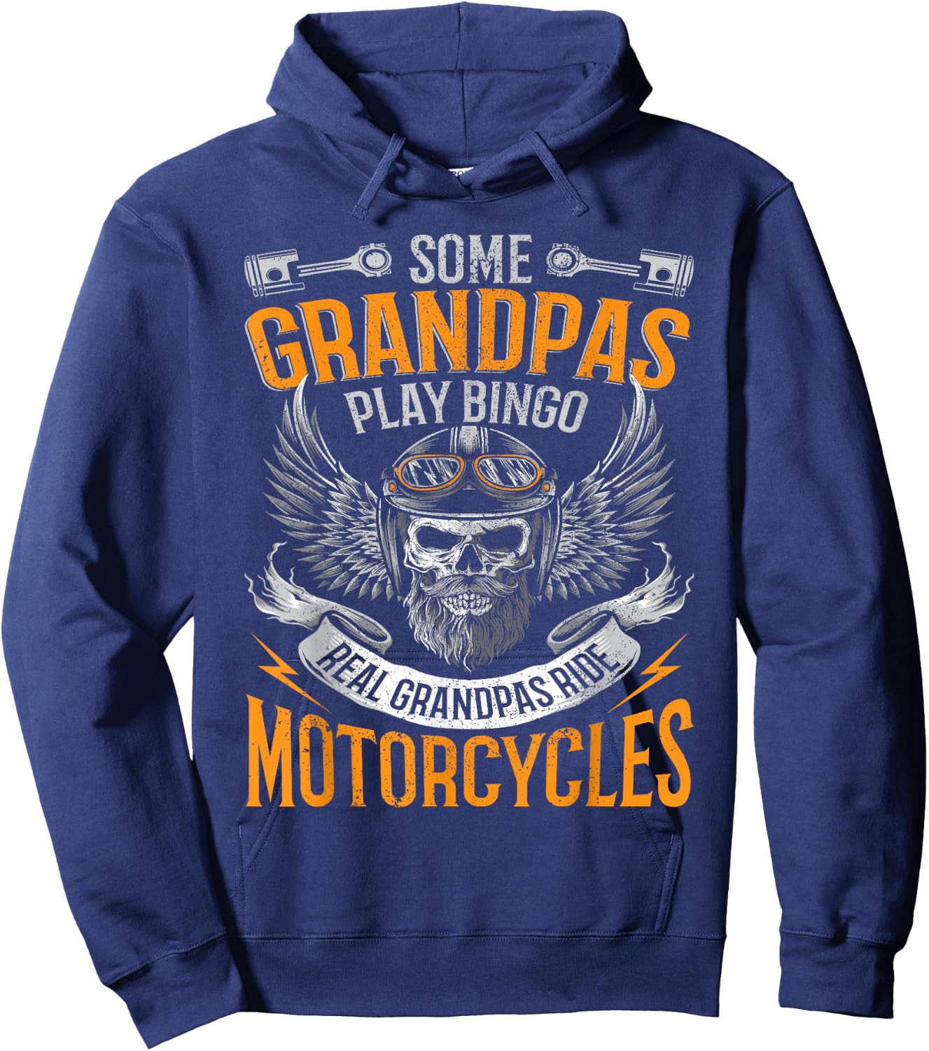 Real Grandpas Ride Motorcycles Hoodie - Hoodie | Navy