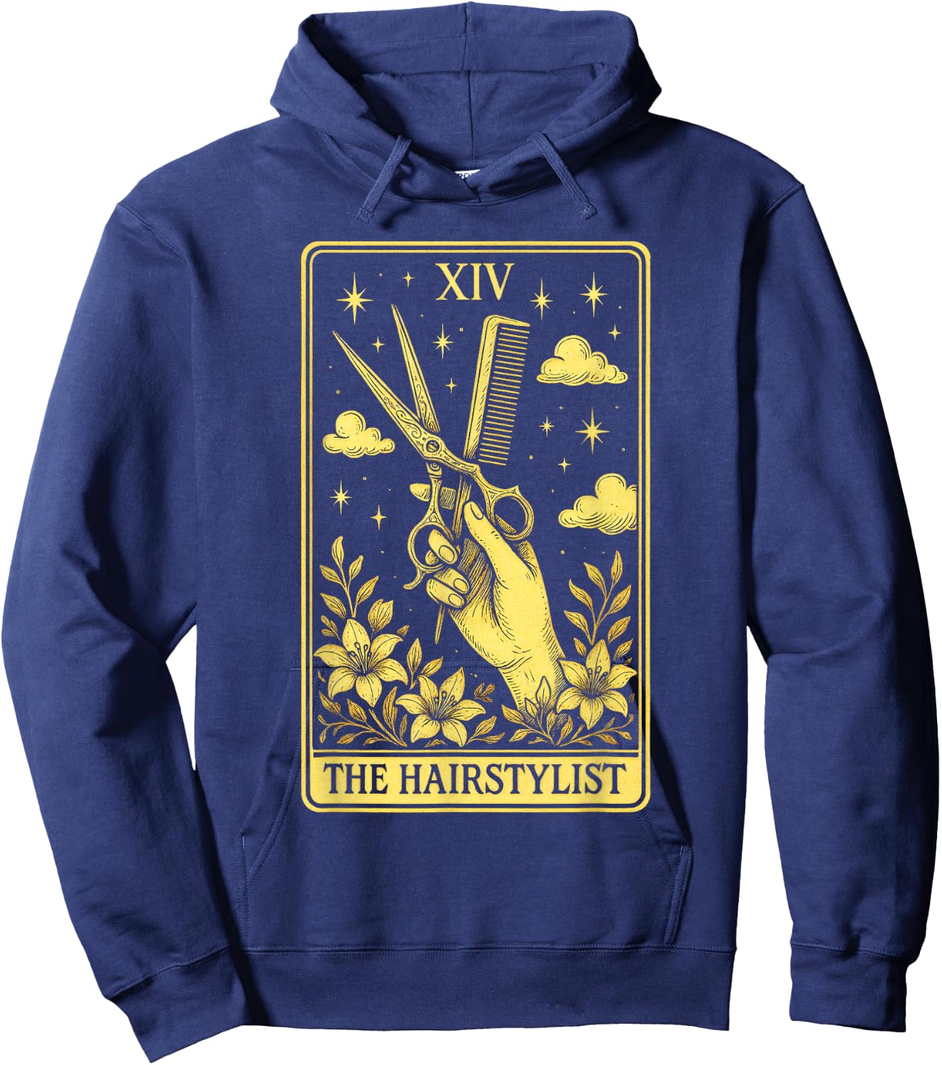 The Hairstylist - Tarot Card Hair Stylist Art Hoodie - Hoodie | Navy
