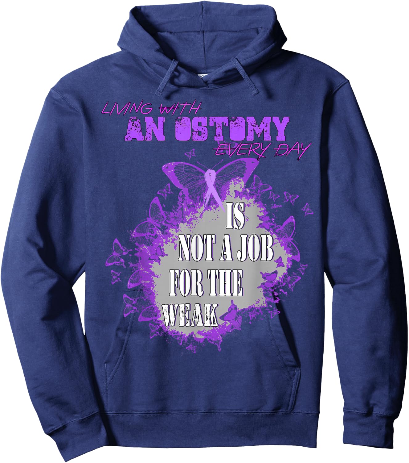 Ostomy Survivor Awareness Hoodie - Hoodie | Navy